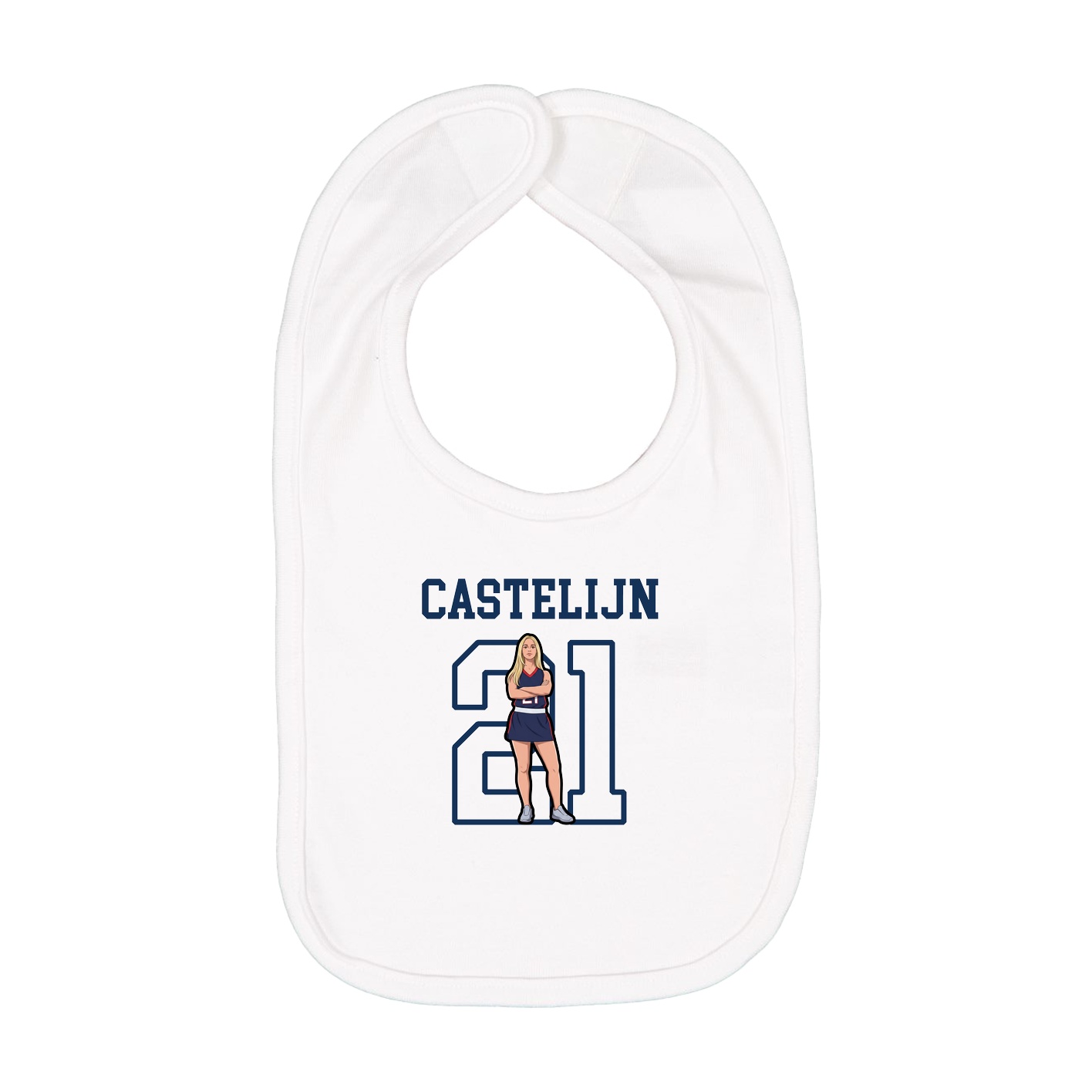 Infant Bib — Shirsey in White