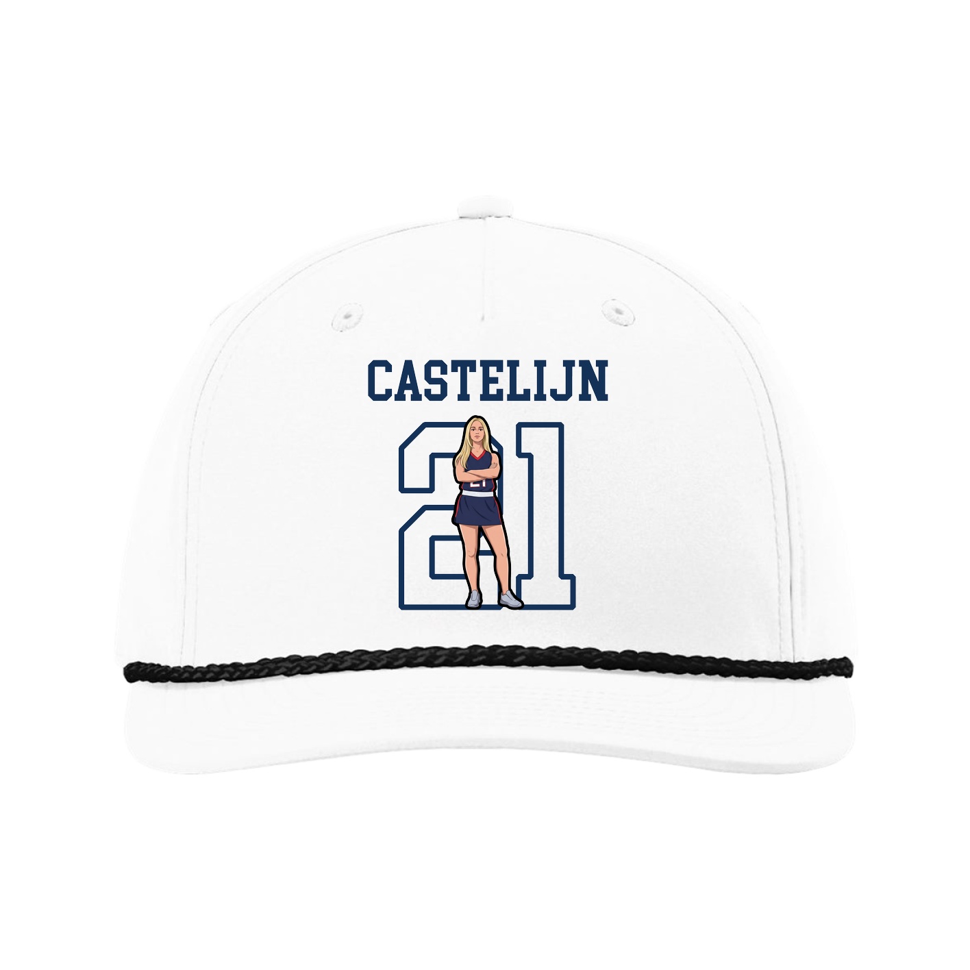 Five-Panel Classic Rope Cap — Shirsey in White