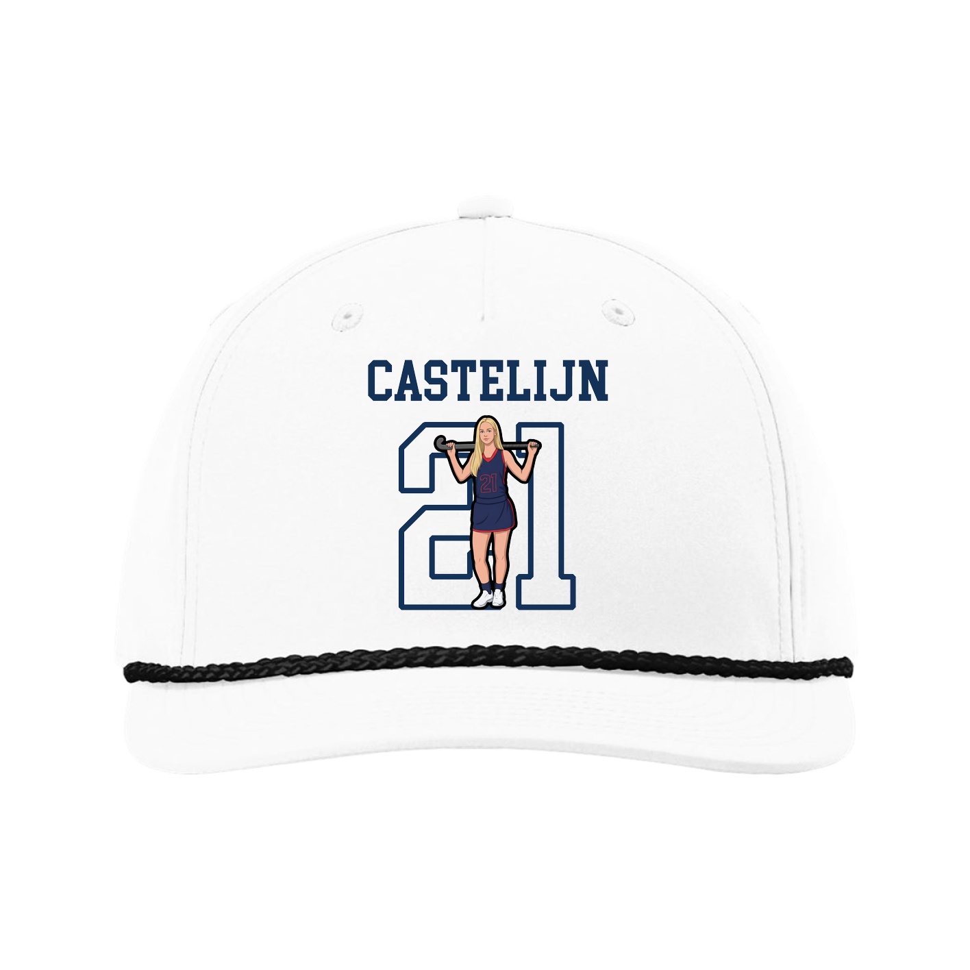 Five-Panel Classic Rope Cap — Shirsey in White