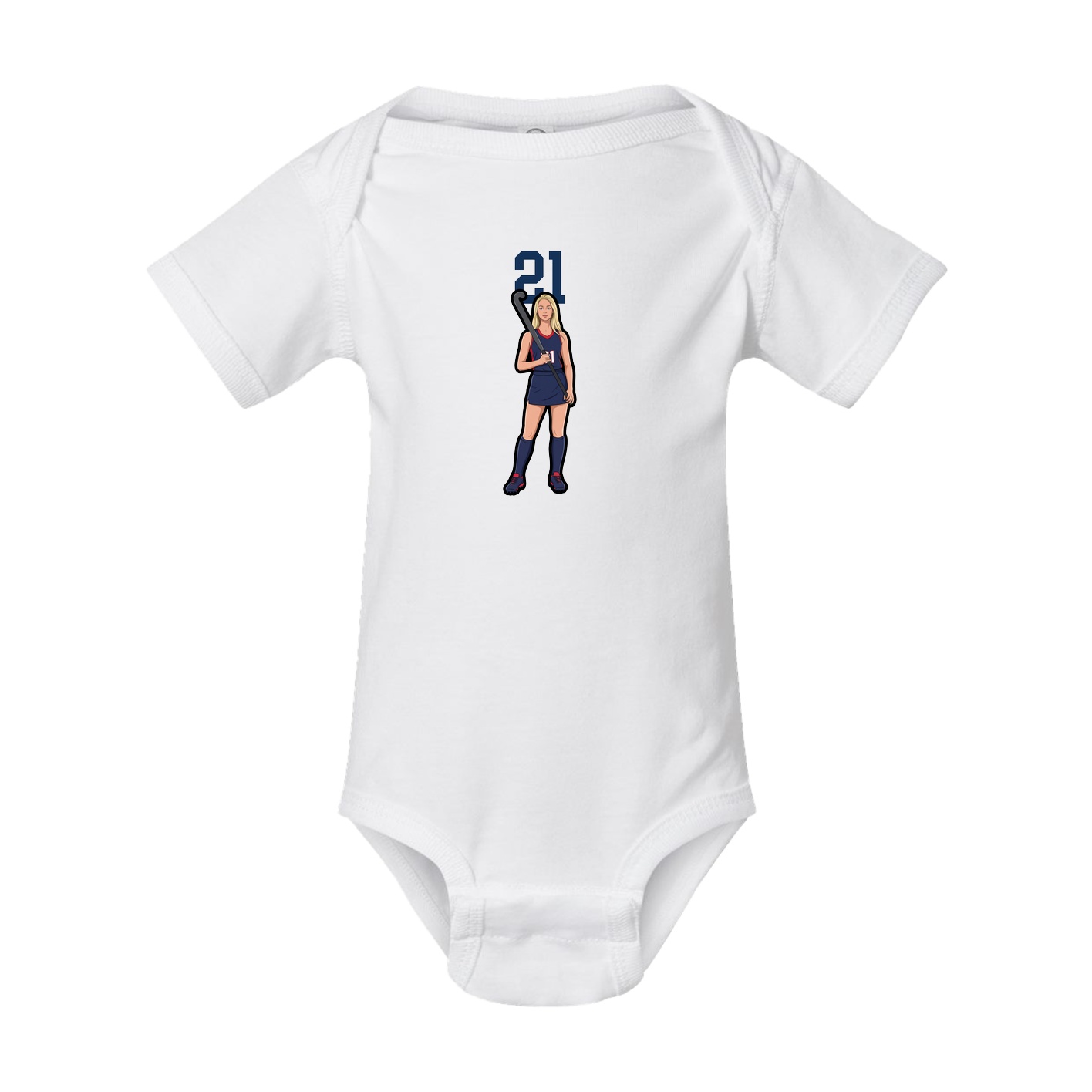 Baby Onesie — Number Top in White
