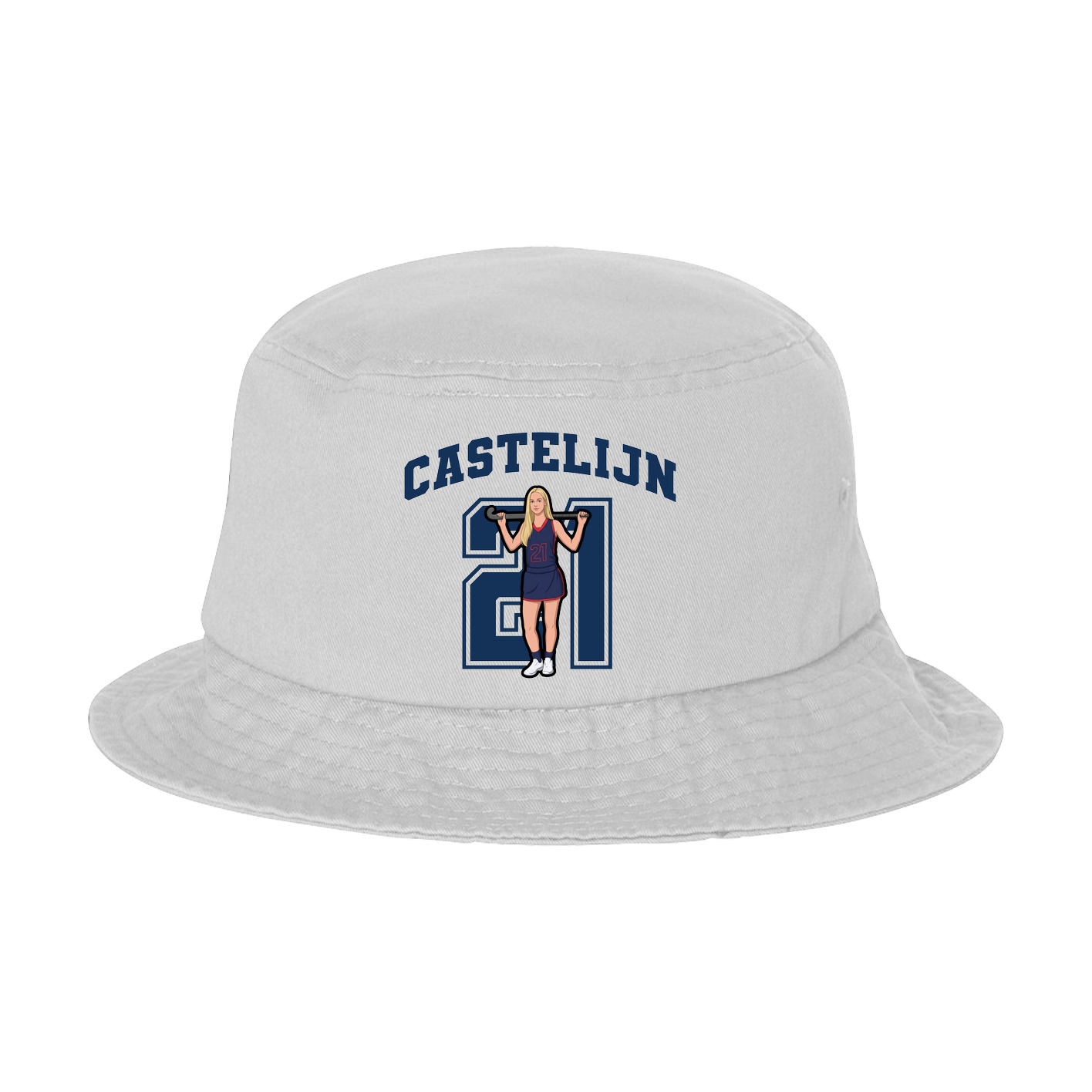 Bucket Cap — Number in White