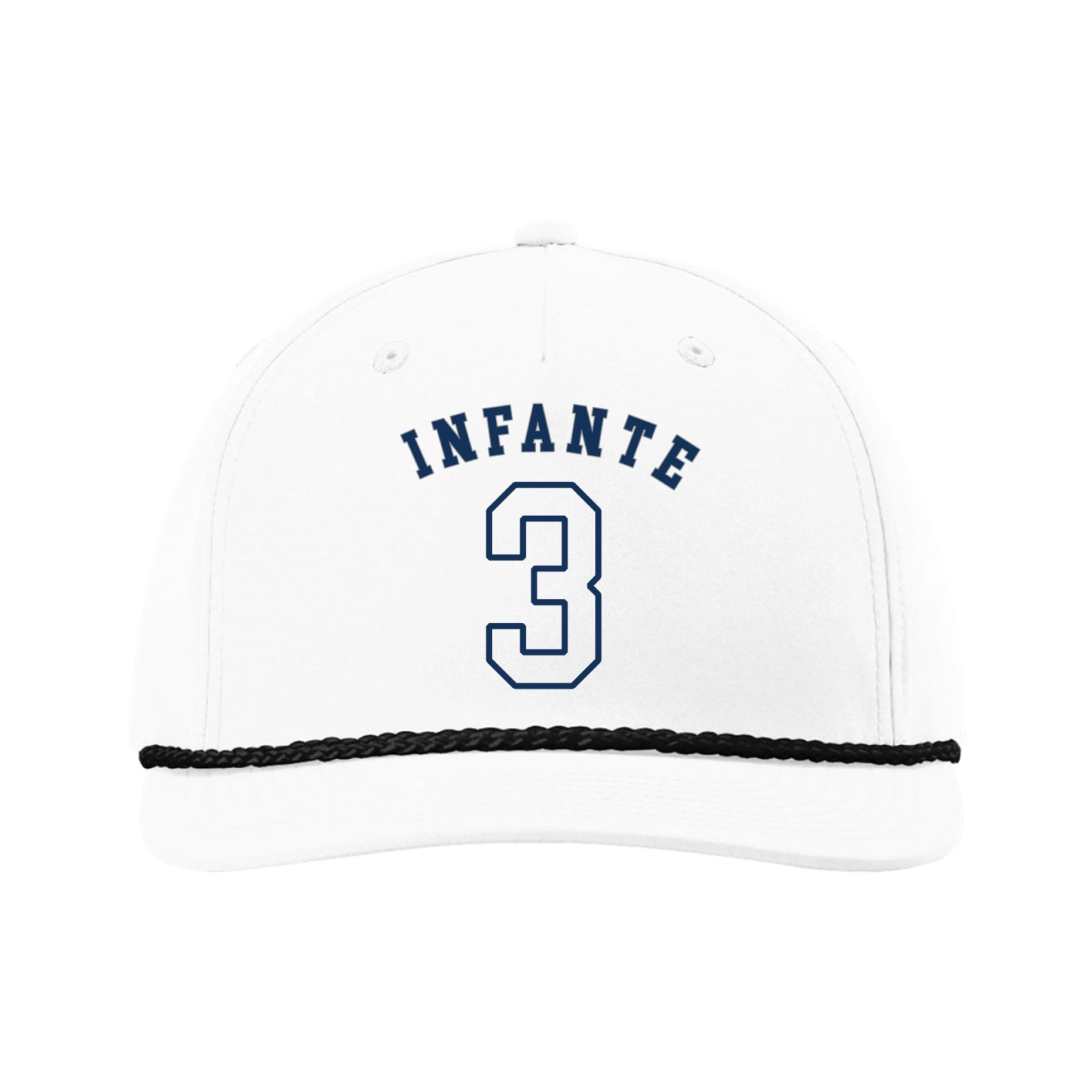 Five-Panel Classic Rope Cap — Shirsey Arch in White