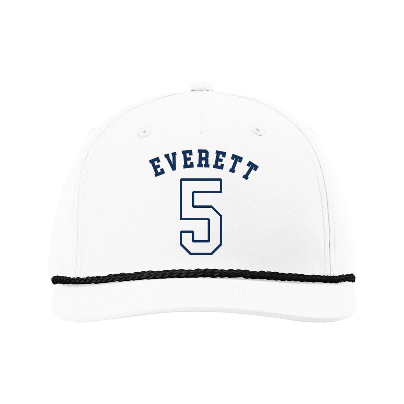 Five-Panel Classic Rope Cap — Shirsey Arch in White
