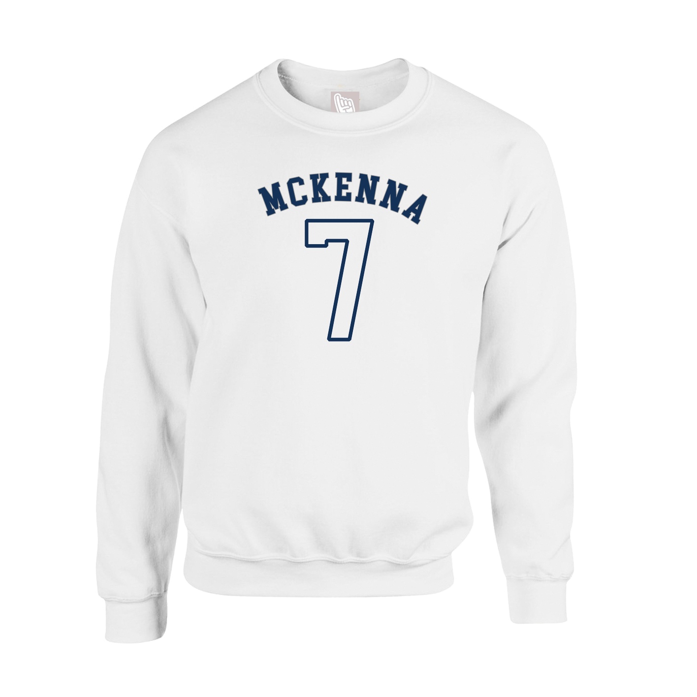 Fleece Crew — Shirsey Arch in White