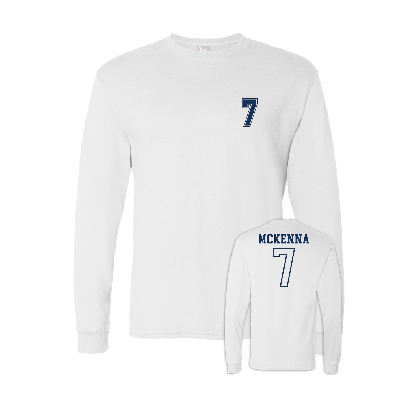 Long Sleeve Tee — Chest Back in White
