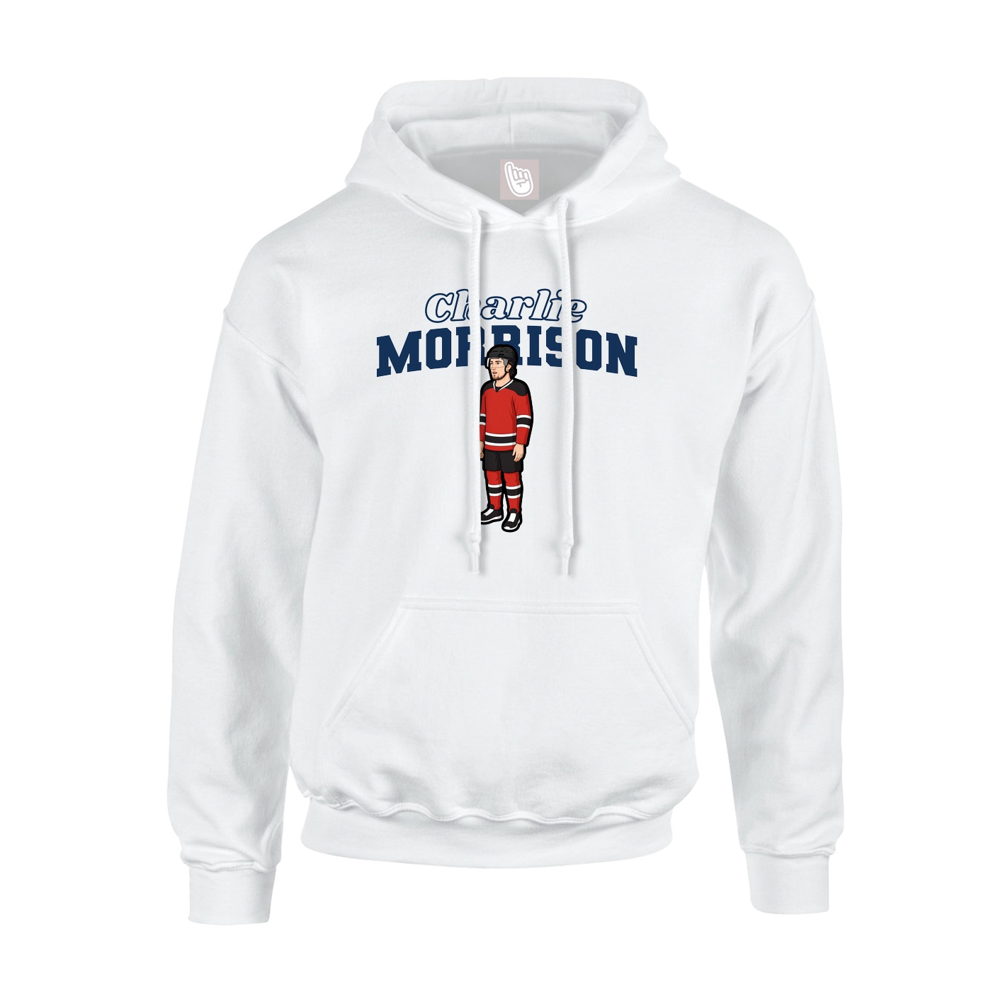 Hoodie — Name Arch in White