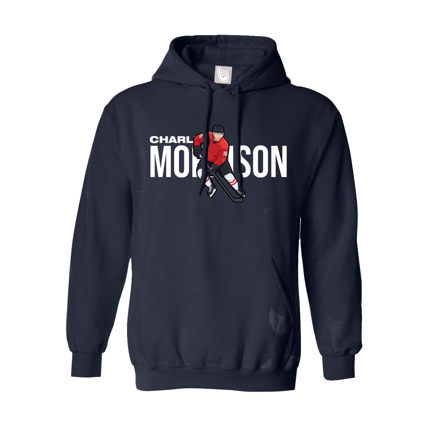 Youth Hoodie — Player Name in Navy