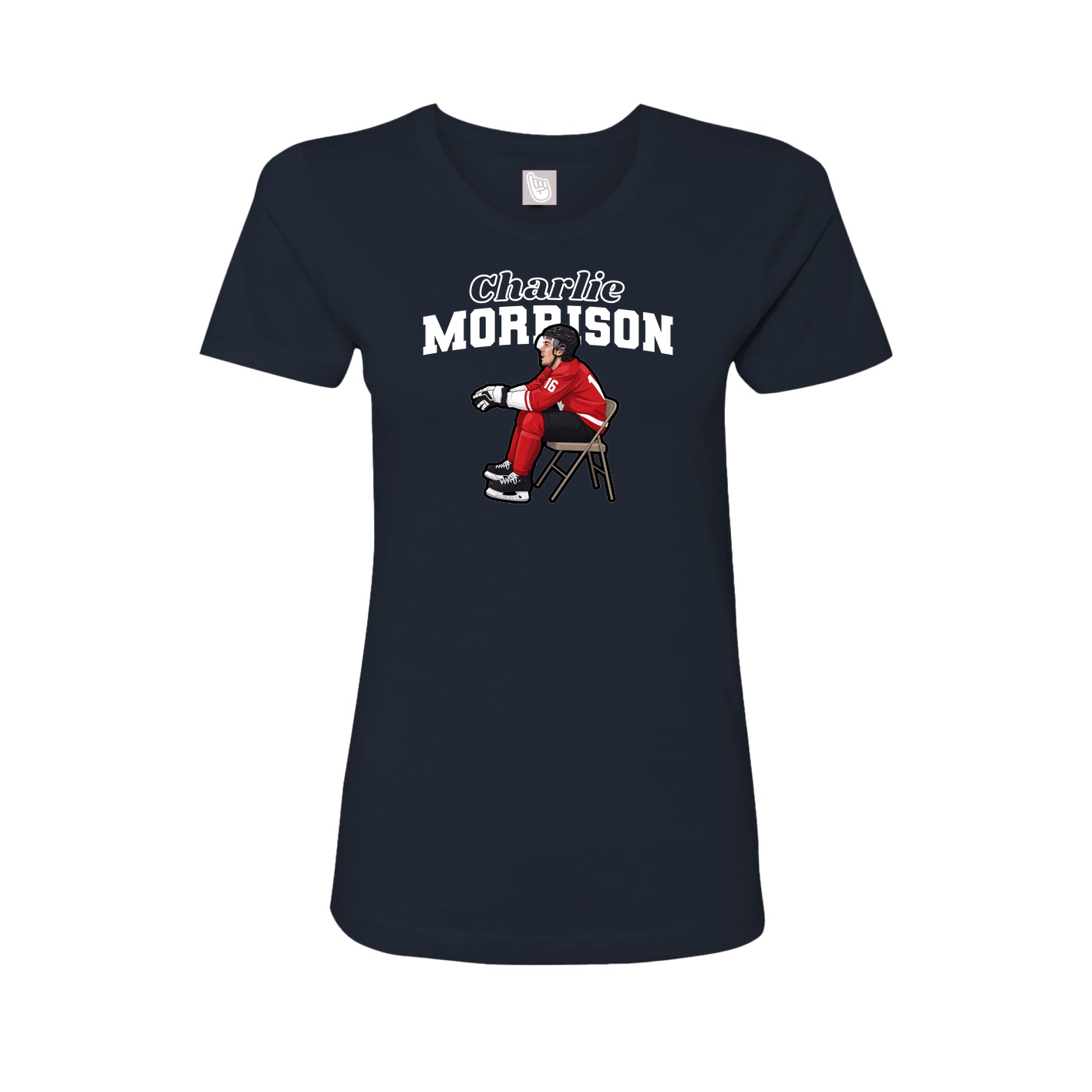 Fitted Women's Tee — Name Arch in Navy