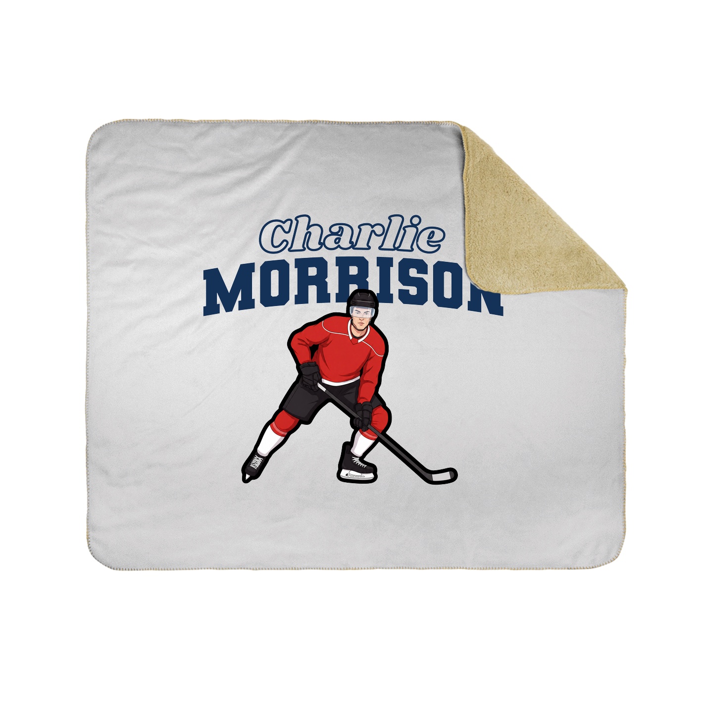 Throw Blanket — Name Arch in White