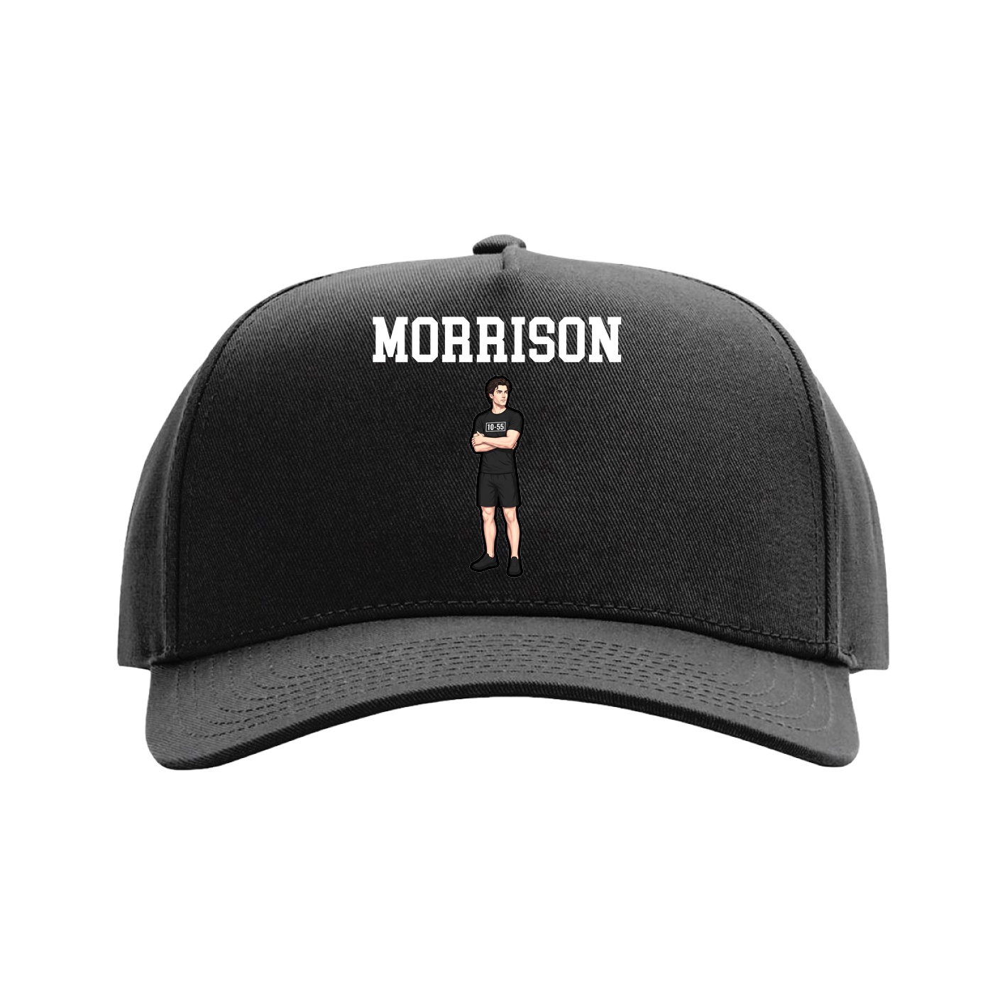 Full Fabric Five-Panel Champ Cap — Shirsey in Black