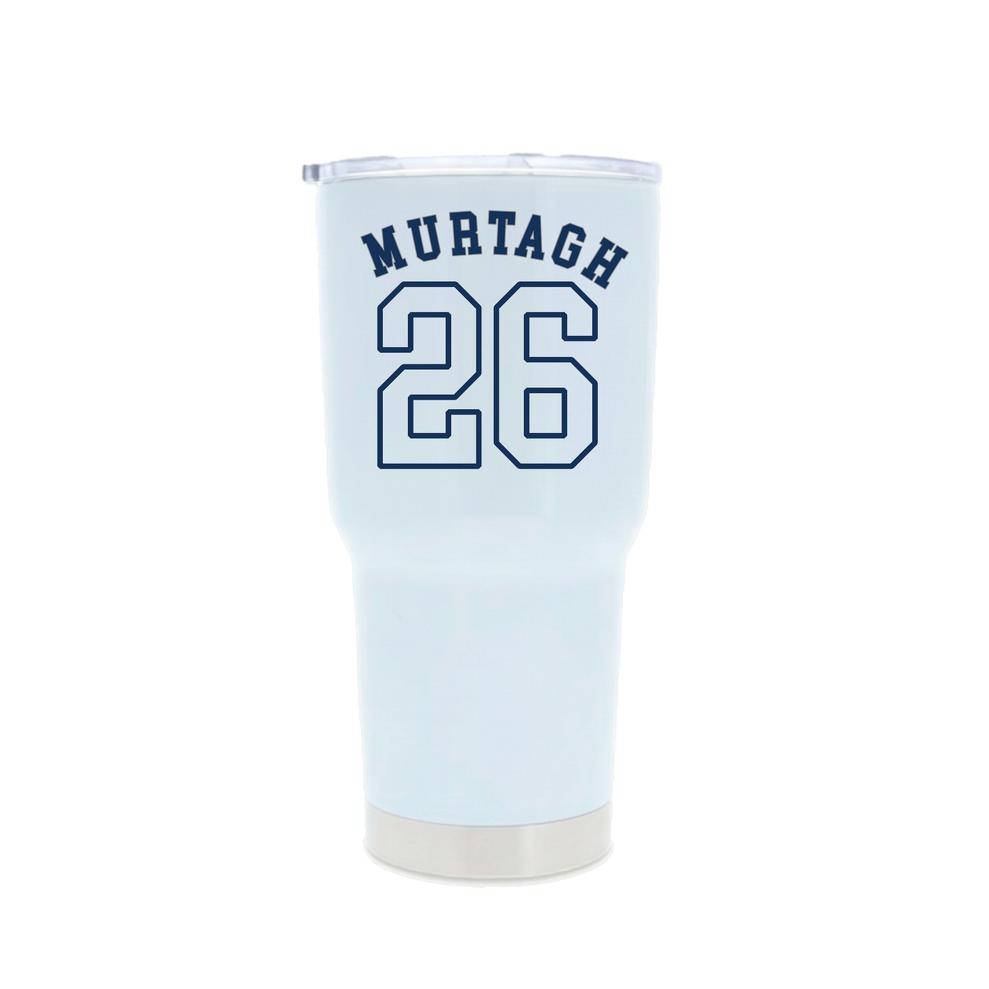 30oz Stainless Steel Tumbler — Shirsey Arch in White