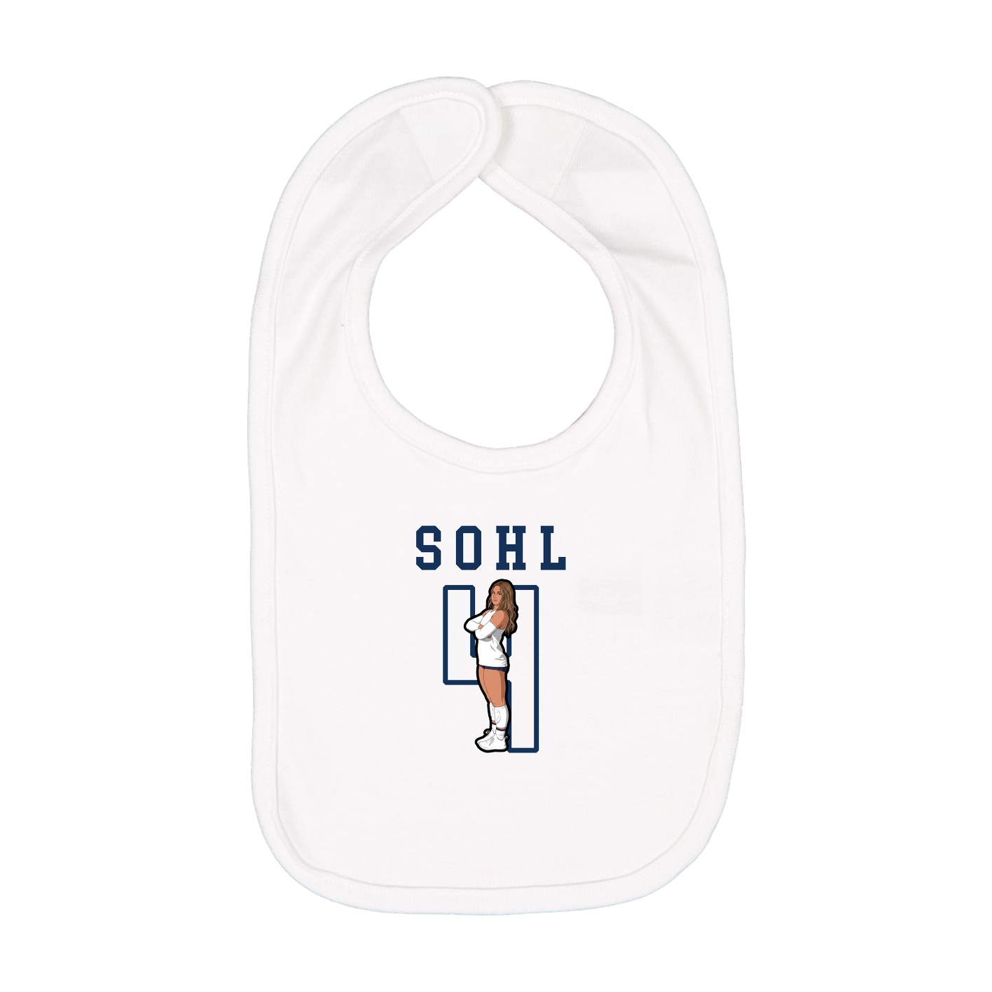 Infant Bib — Shirsey in White