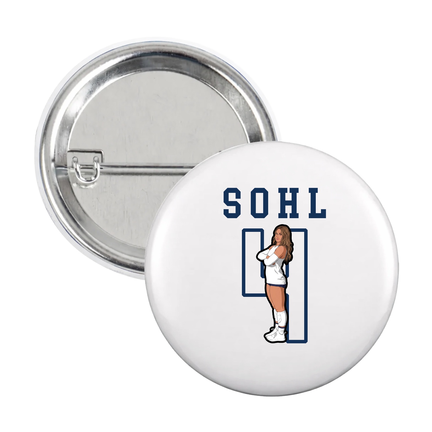 Game Day Button — Shirsey in White