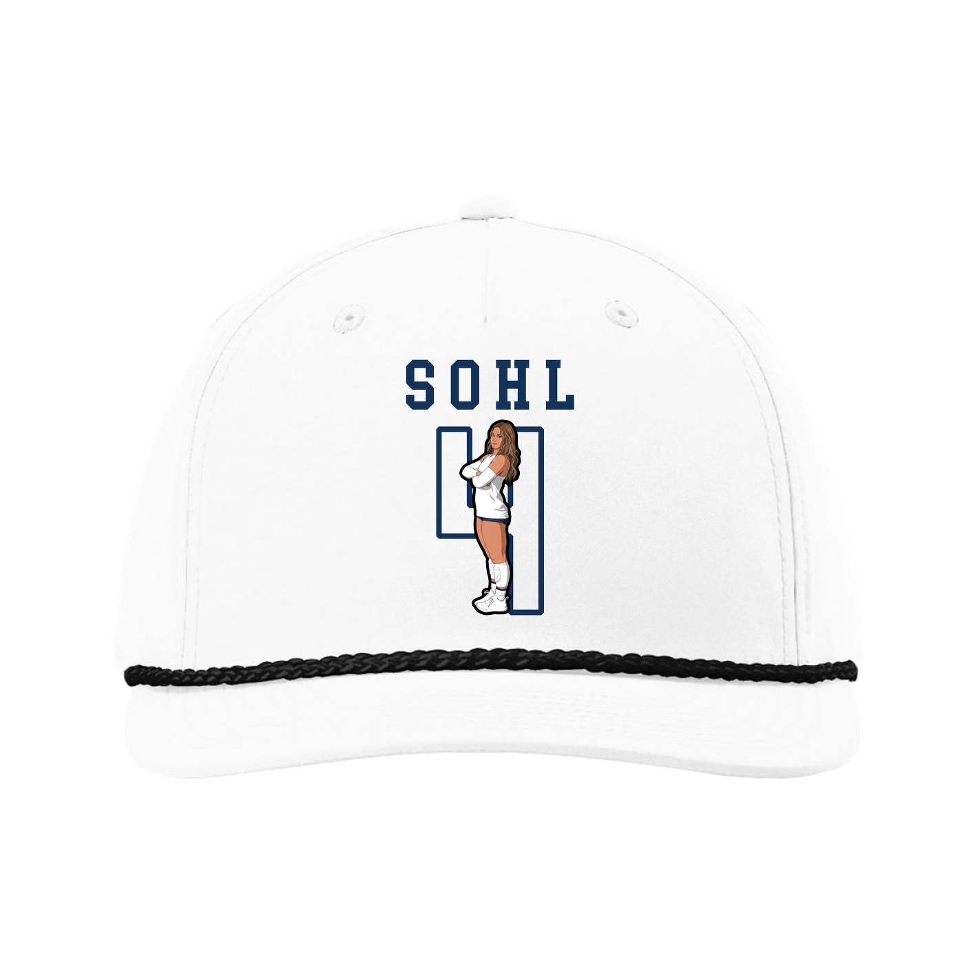 Five-Panel Classic Rope Cap — Shirsey in White