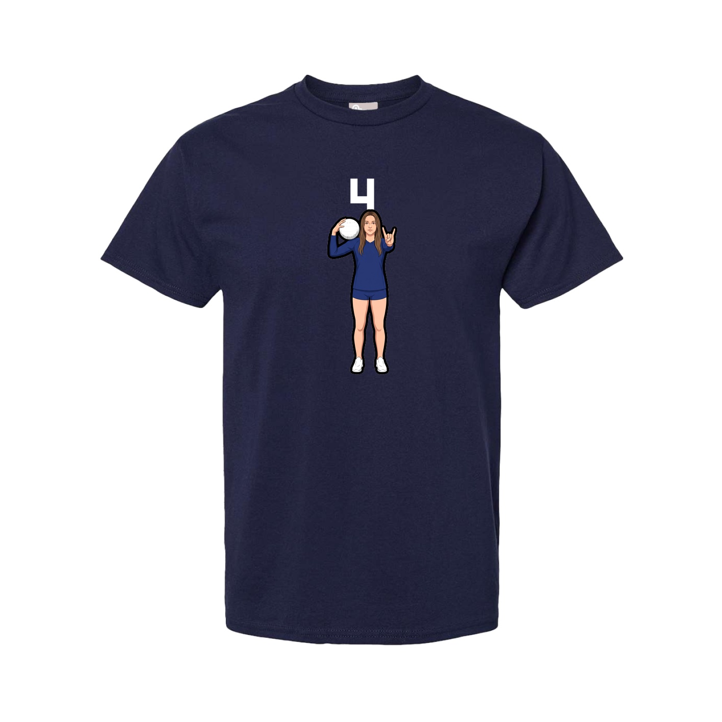 Youth Tee — Number Top in Navy