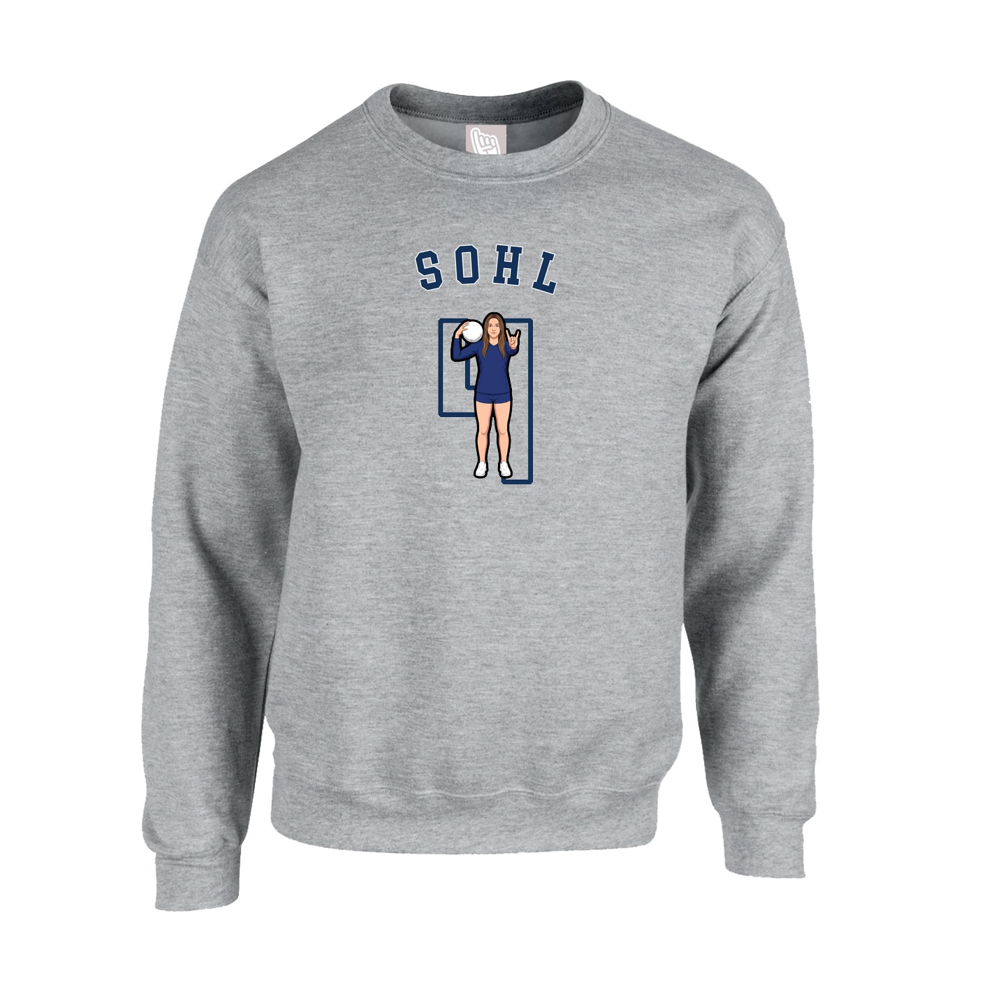 Fleece Crew — Shirsey Arch in Grey
