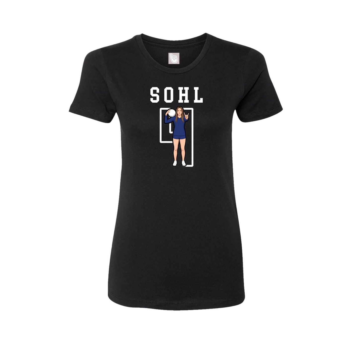 Fitted Women's Tee — Shirsey in Black