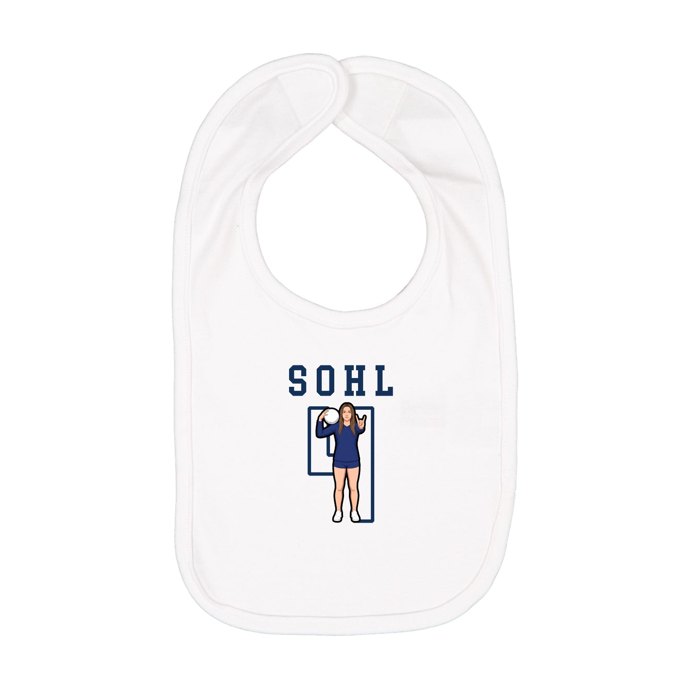 Infant Bib — Shirsey in White