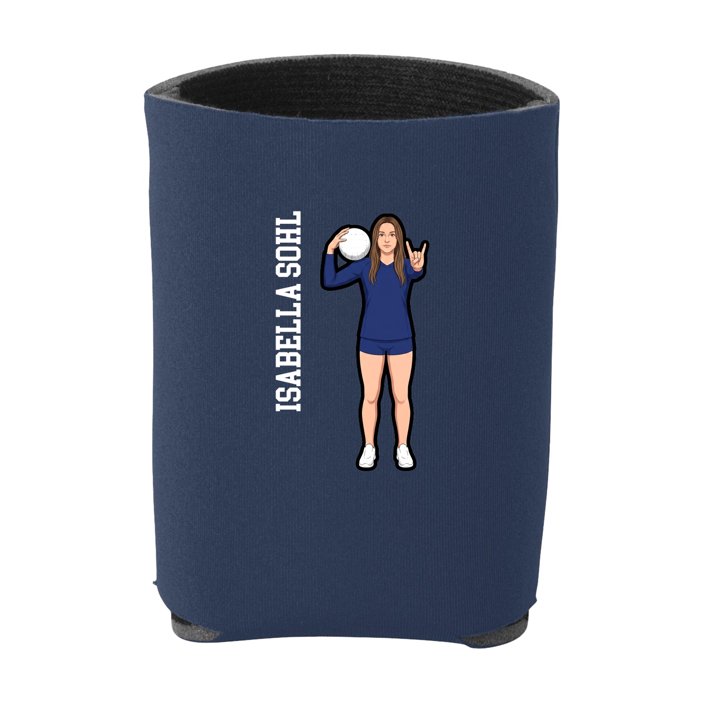 Can Holder — Name Vertical in Navy