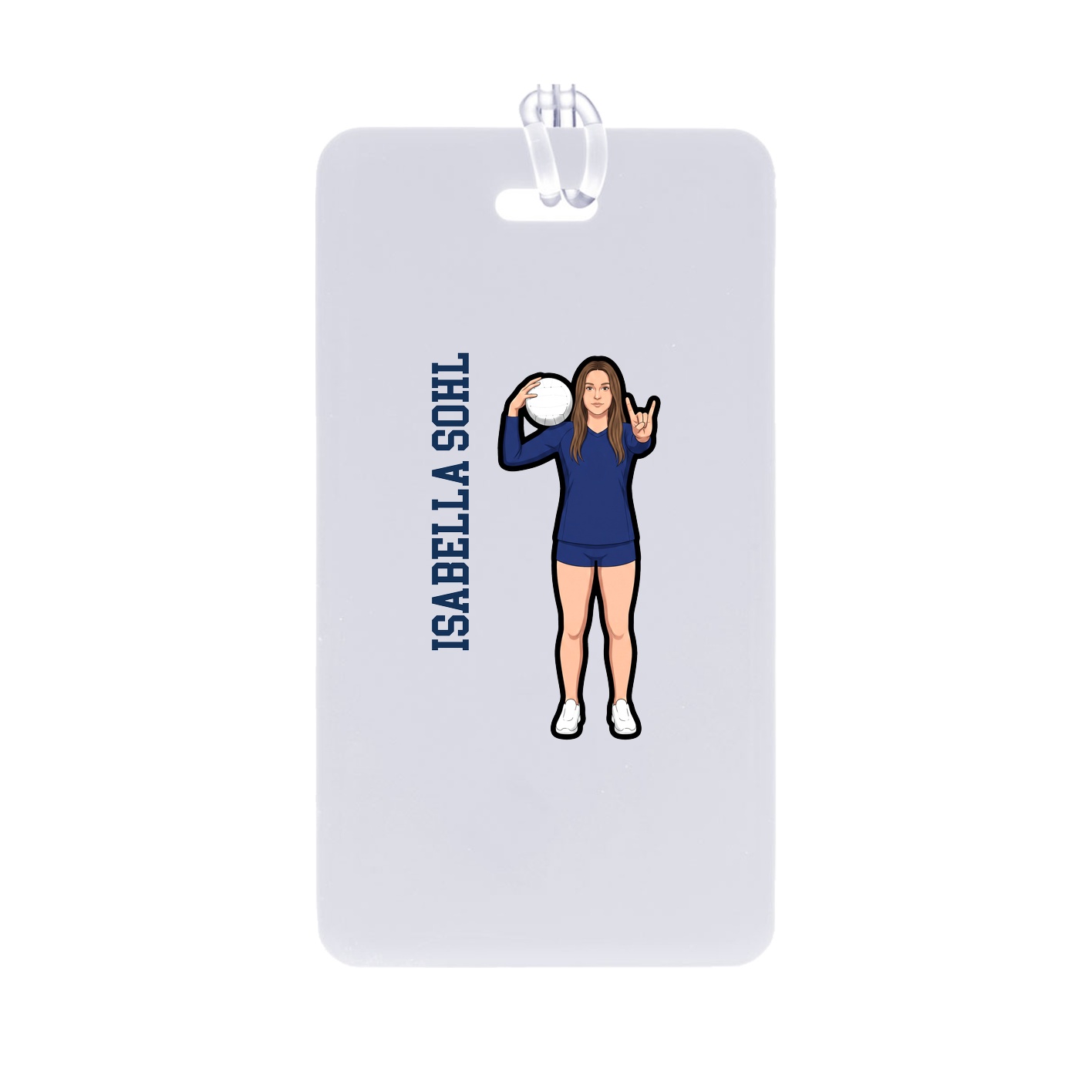 Bag Tag — Name Vertical in Classic