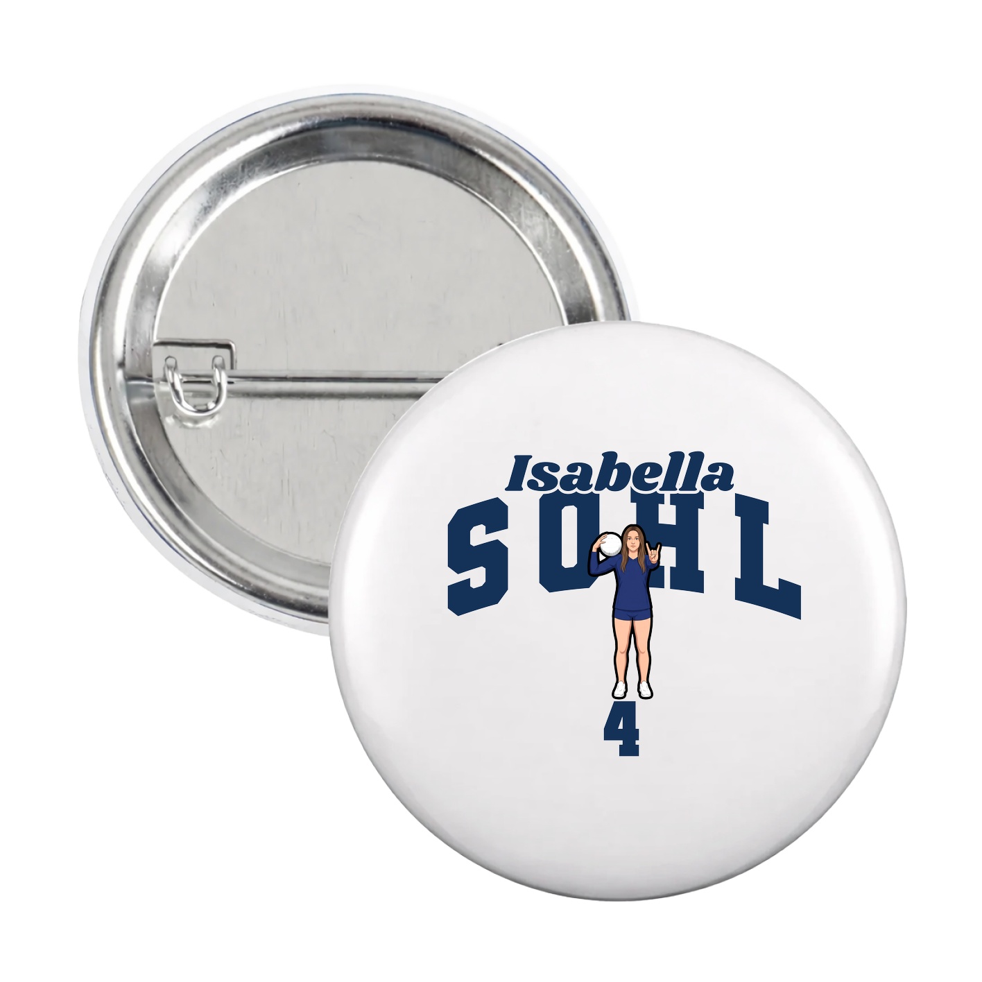 Game Day Button — Signature Arch in White