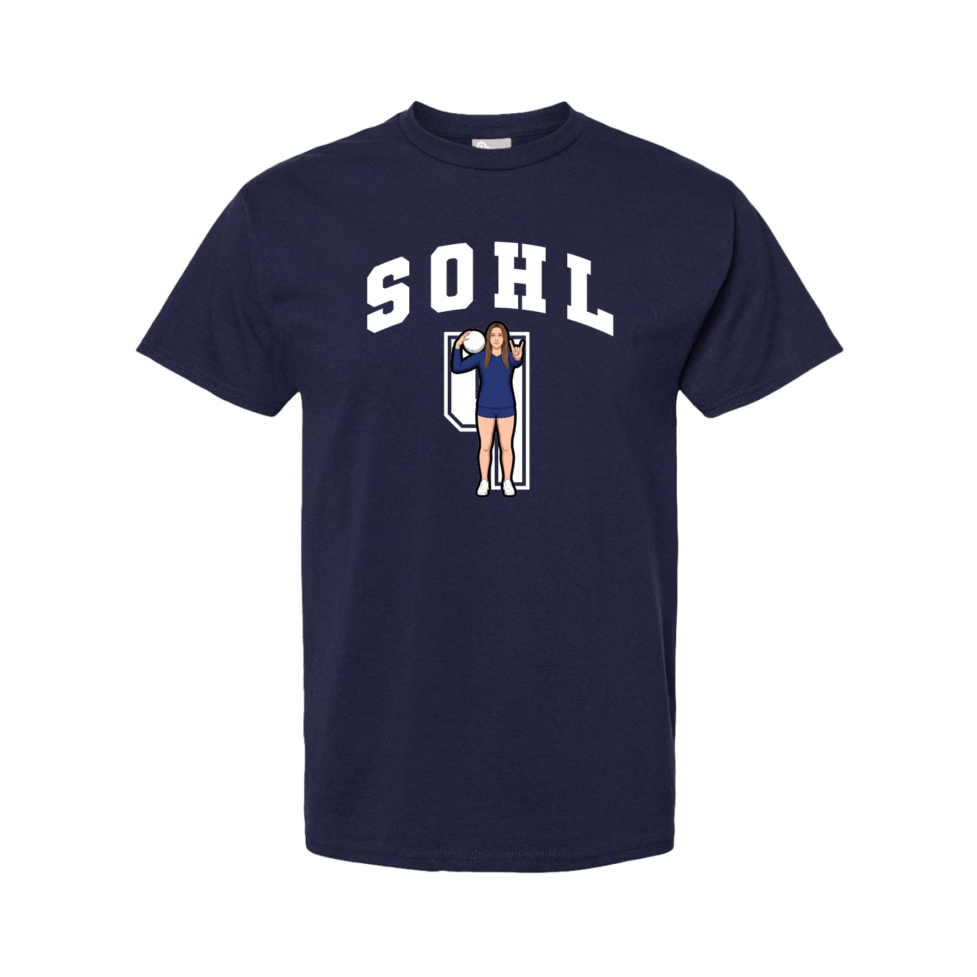 Tee — Number in Navy