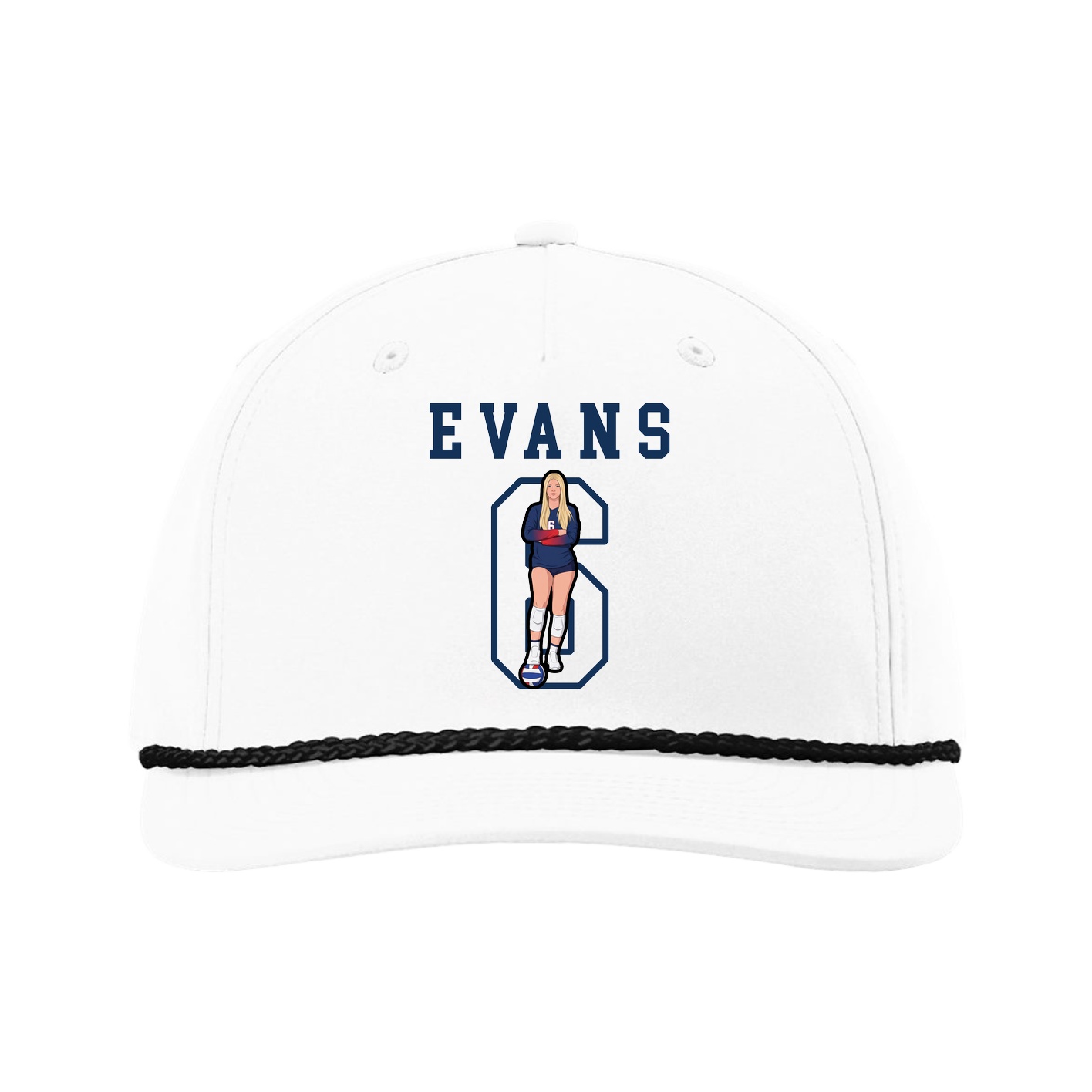 Five-Panel Classic Rope Cap — Shirsey in White