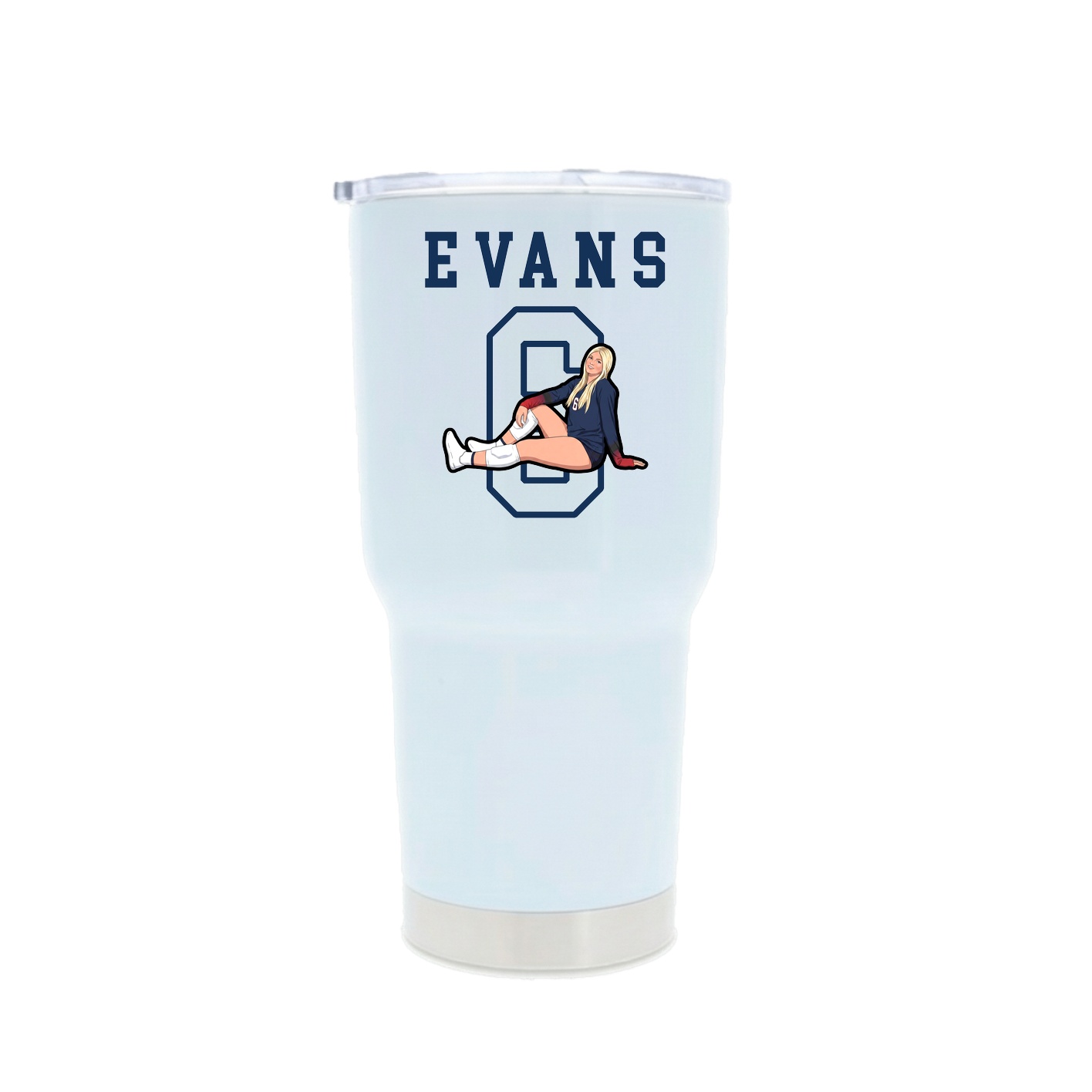 30oz Stainless Steel Tumbler — Shirsey in White