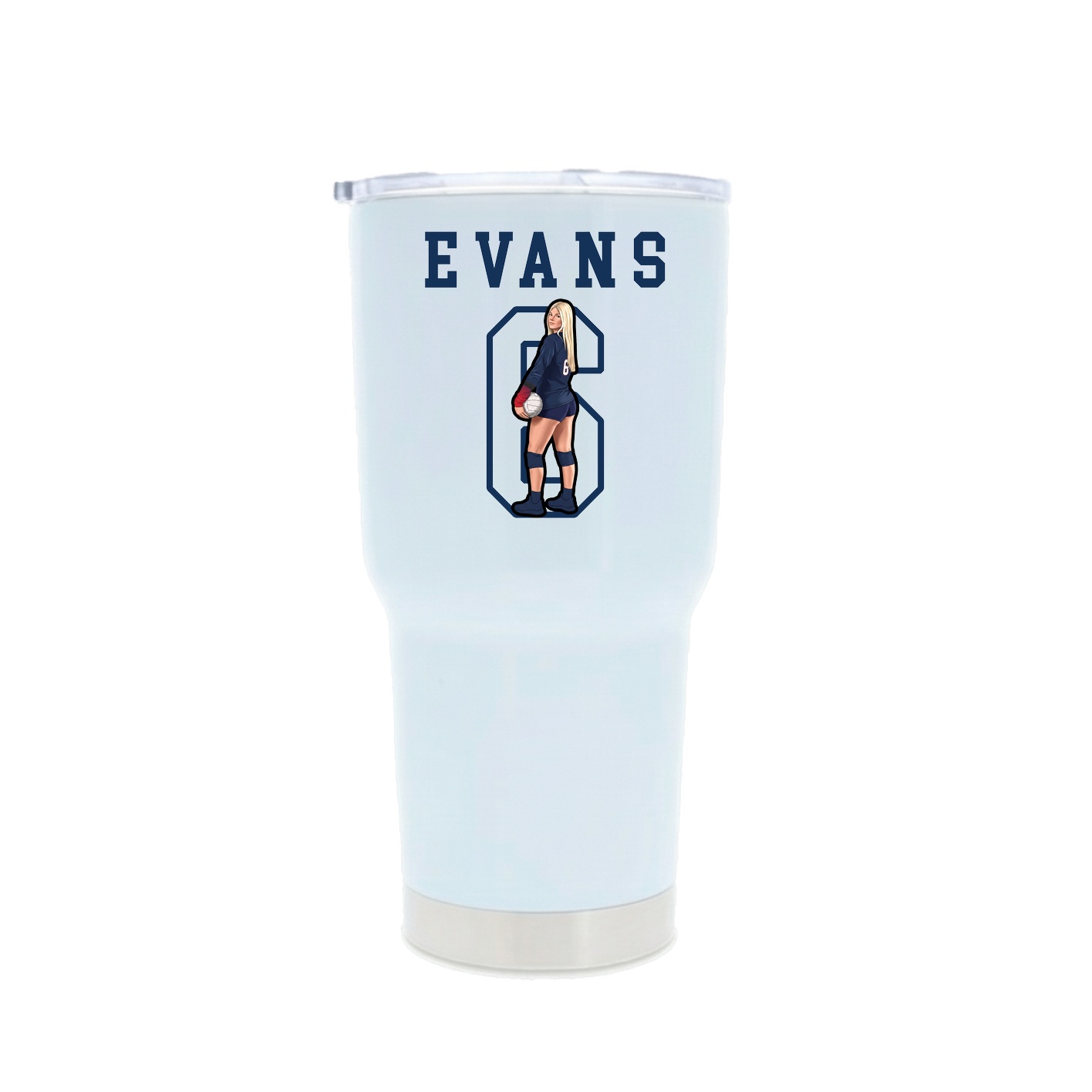 30oz Stainless Steel Tumbler — Shirsey in White