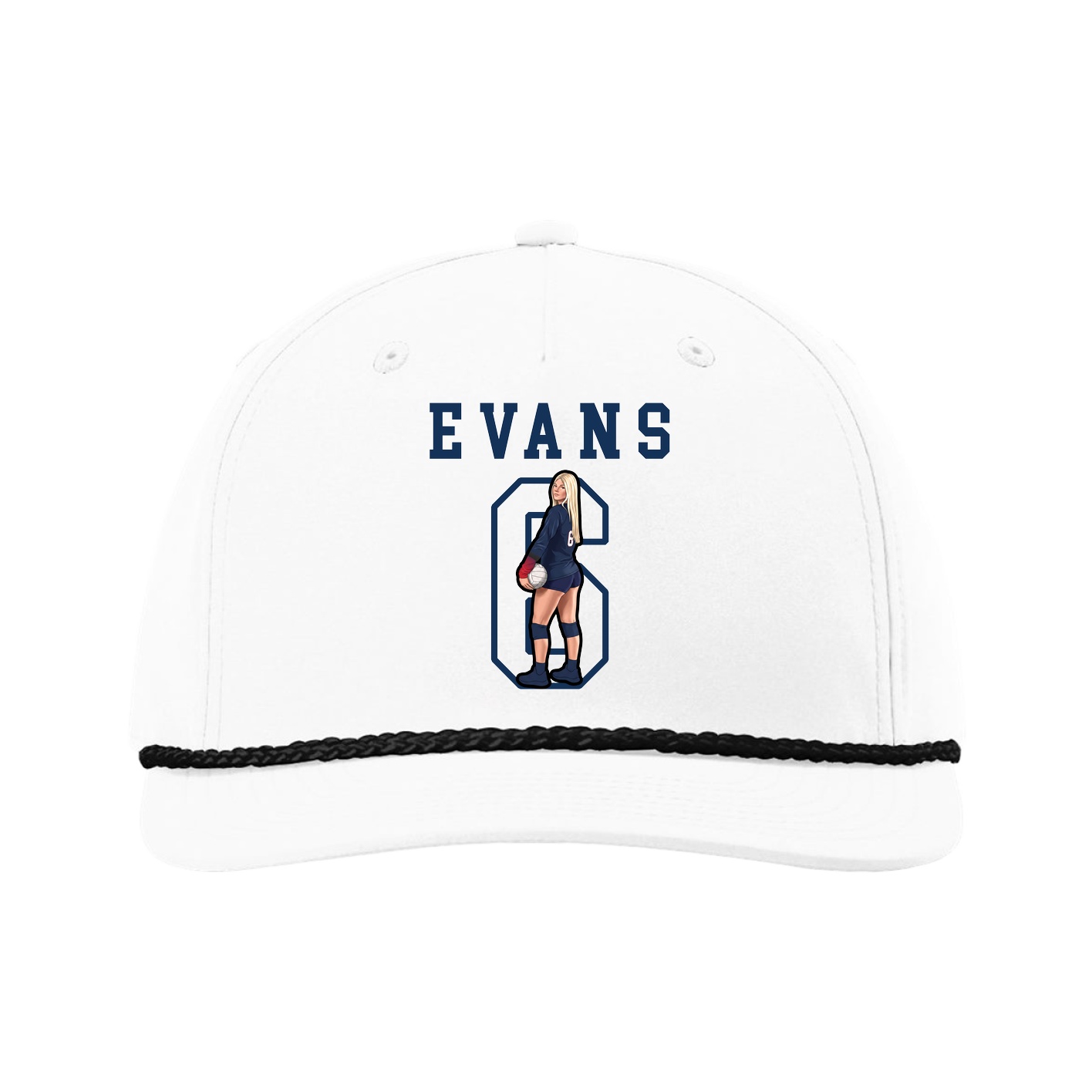 Five-Panel Classic Rope Cap — Shirsey in White