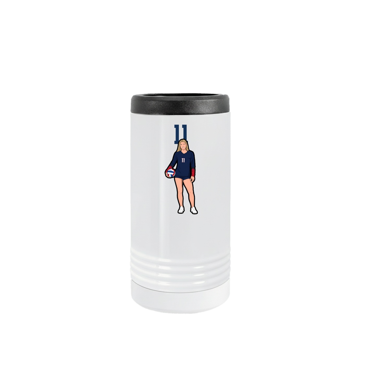 Slim Beverage Holder — Number Top in White