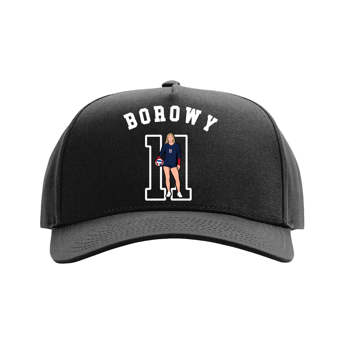 Full Fabric Five-Panel Champ Cap — Shirsey Arch in Black