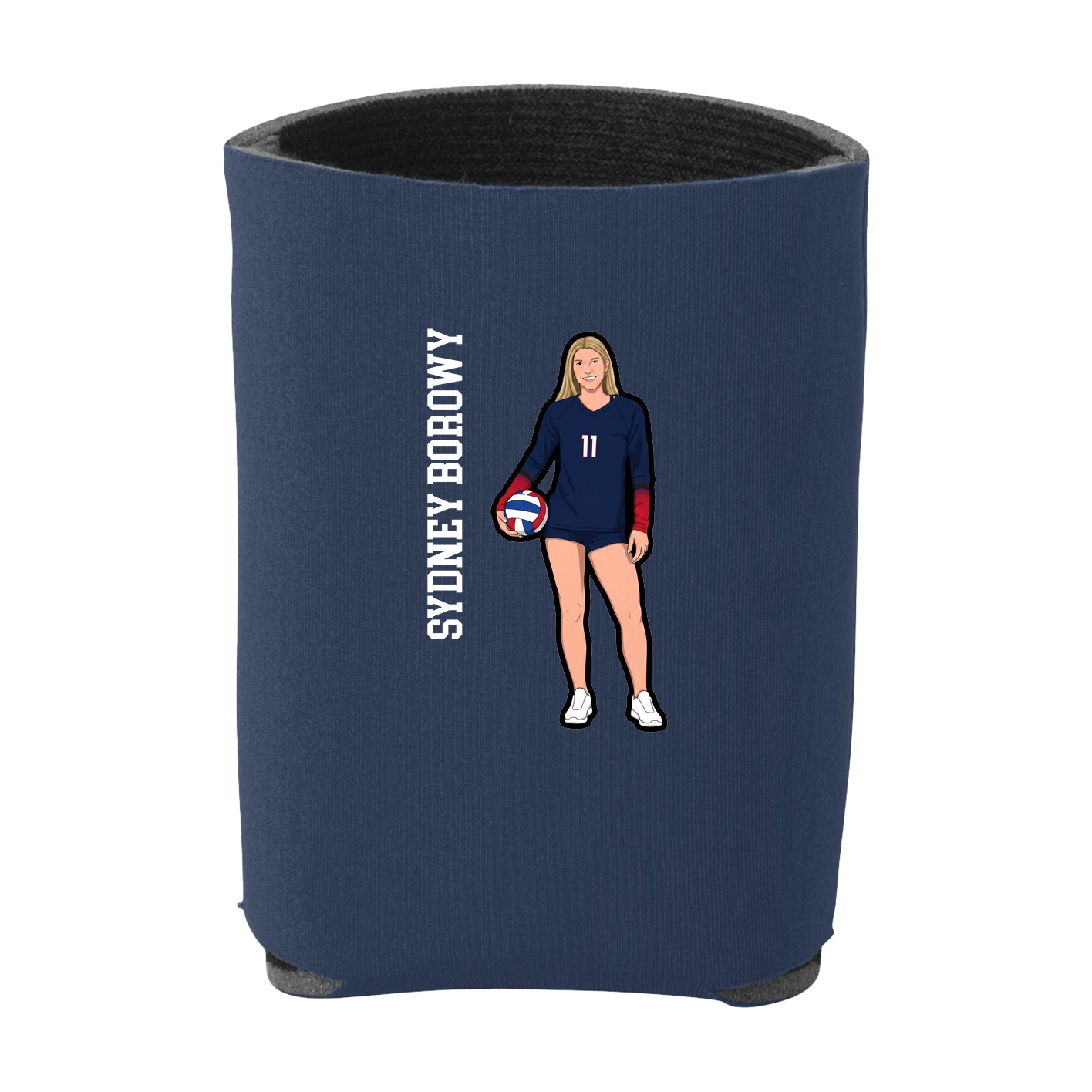 Can Holder — Name Vertical in Navy