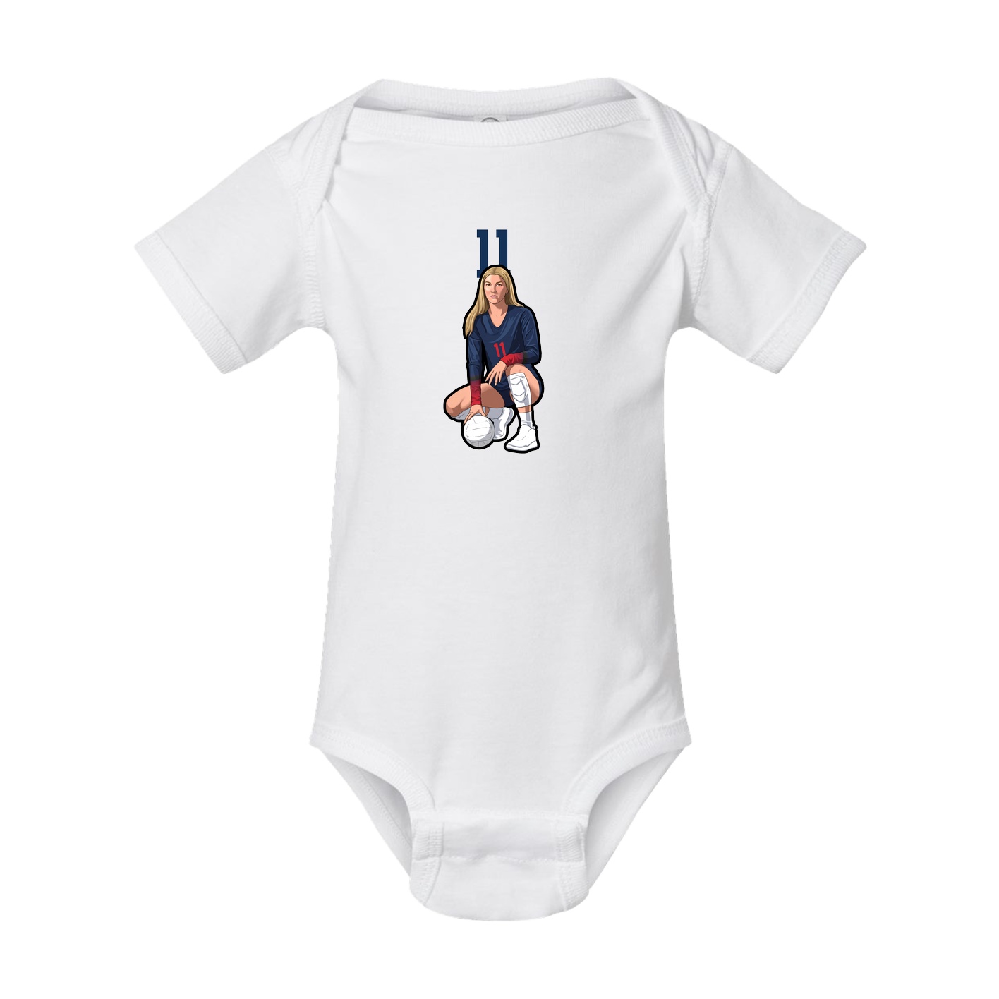 Baby Onesie — Number Top in White