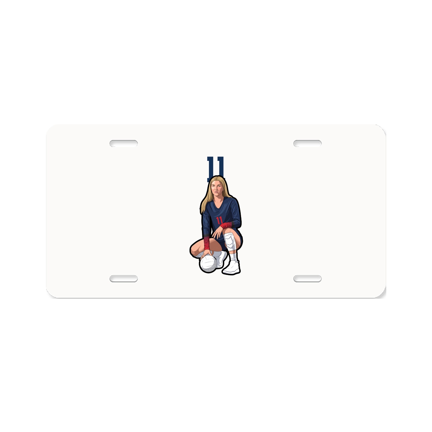 License Plate — Number Top in Classic