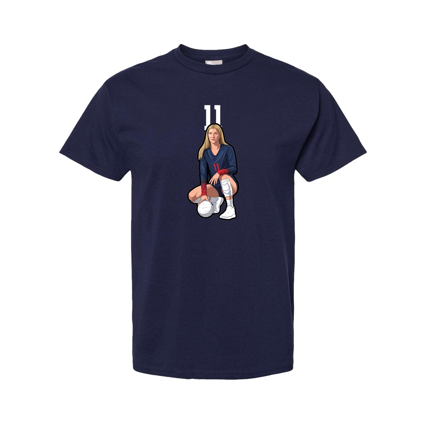 Tee — Number Top in Navy
