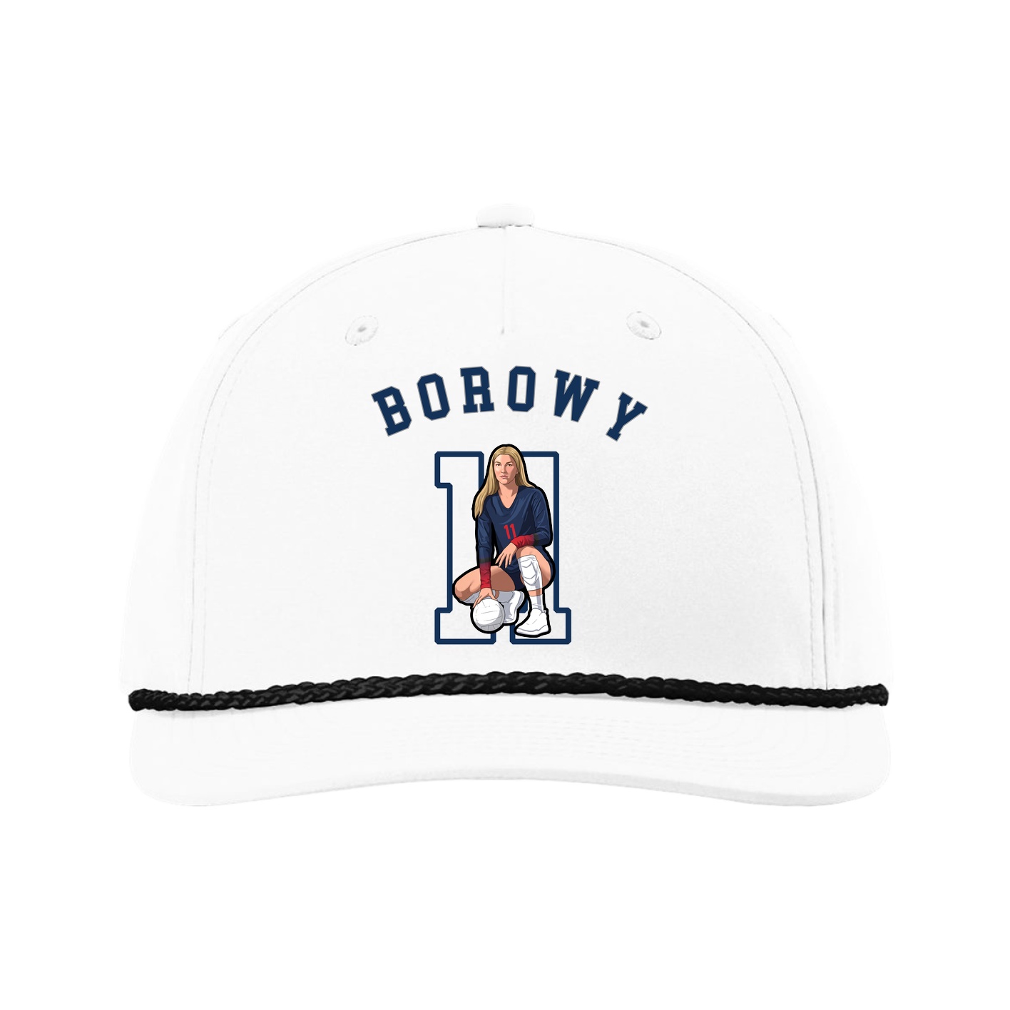 Five-Panel Classic Rope Cap — Shirsey Arch in White