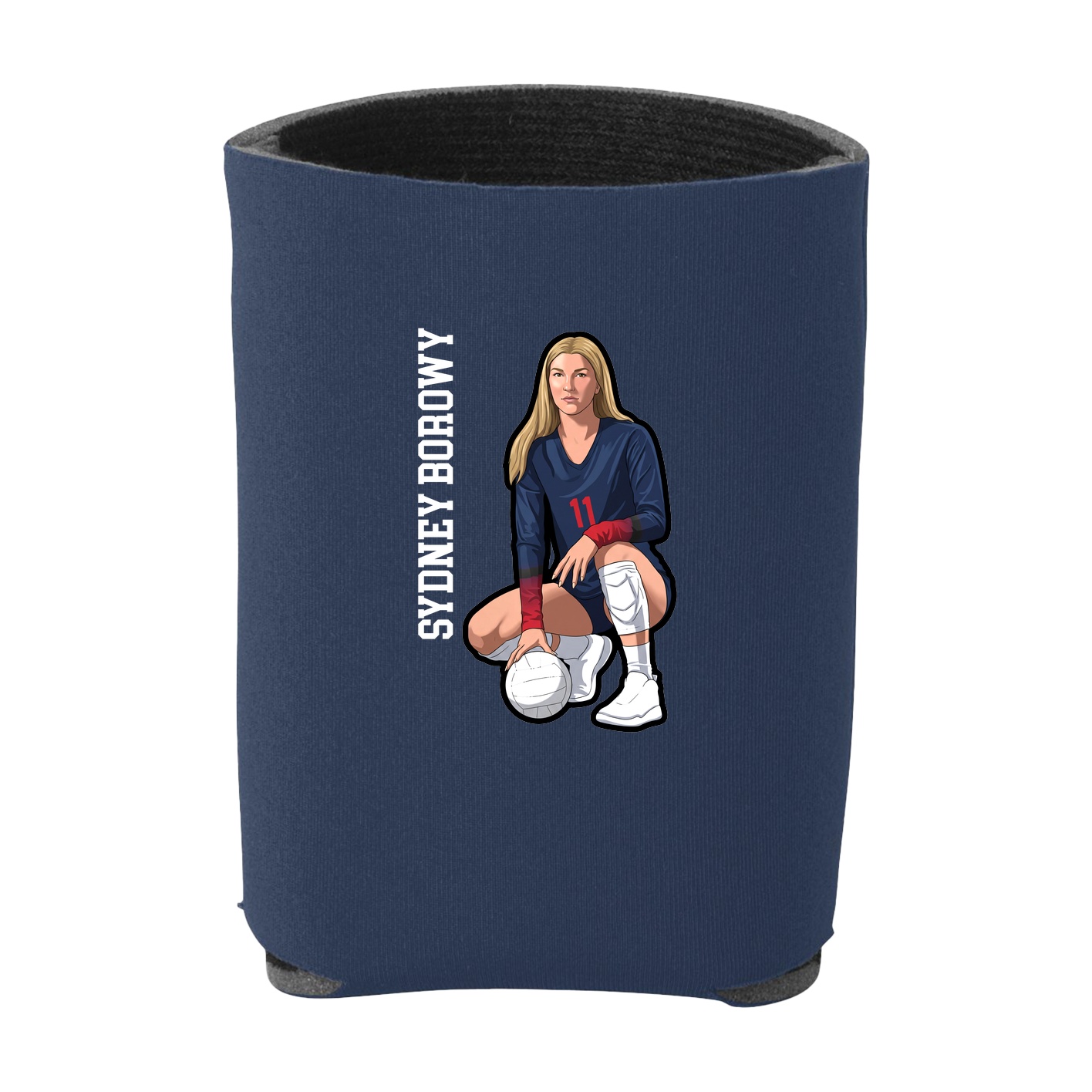 Can Holder — Name Vertical in Navy
