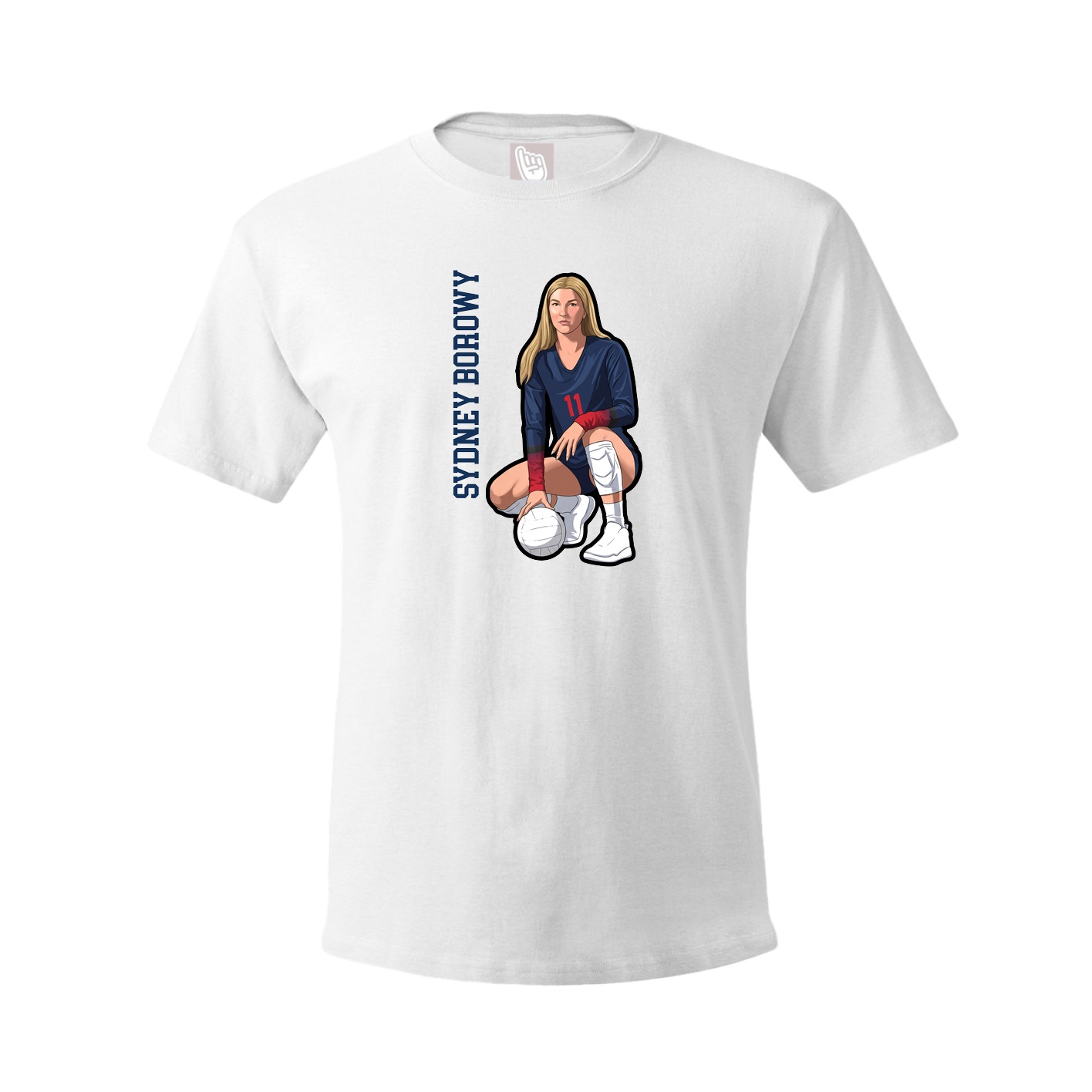 Youth Tee — Name Vertical in White