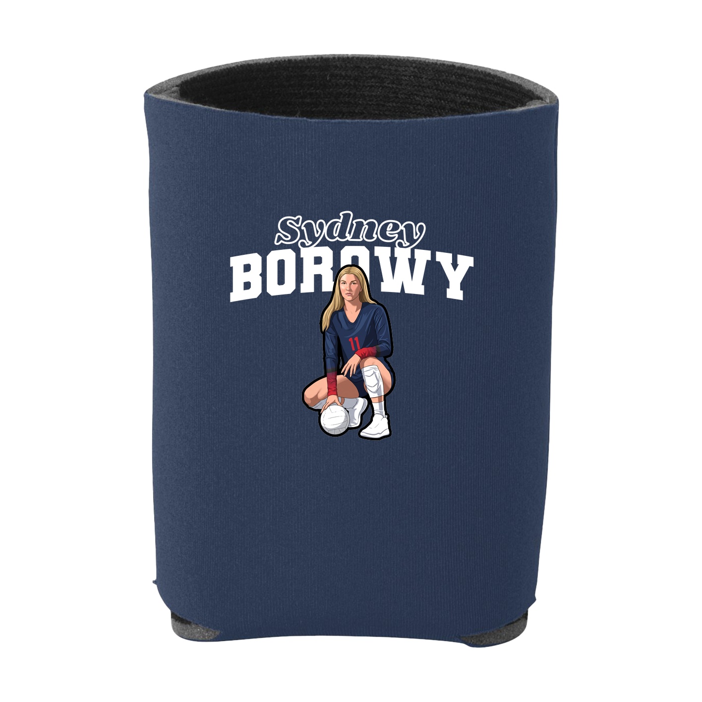 Can Holder — Name Arch in Navy