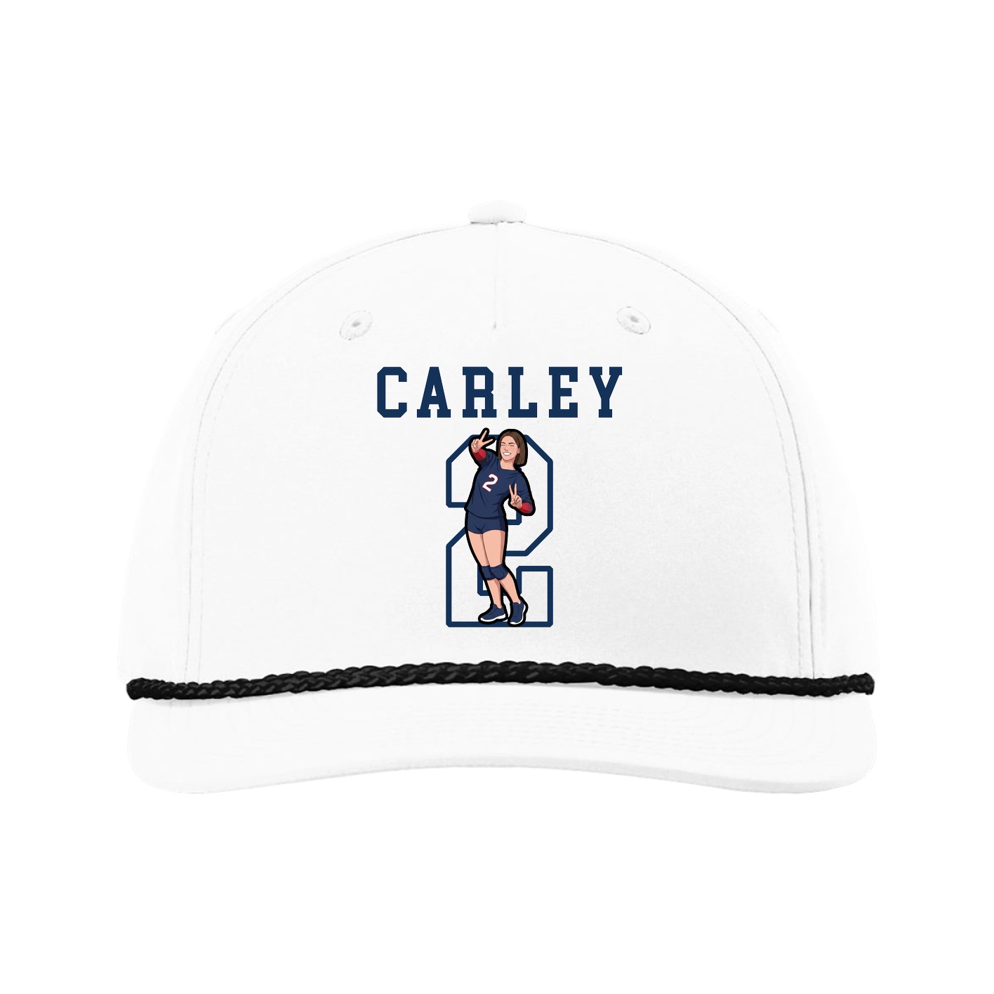 Five-Panel Classic Rope Cap — Shirsey in White