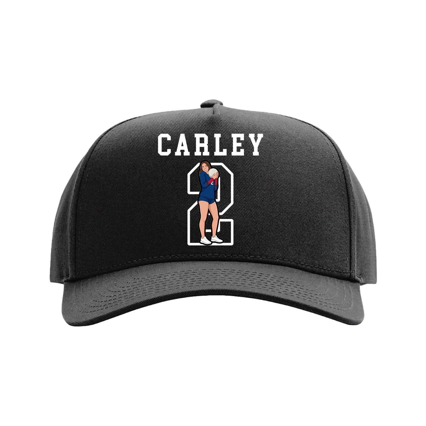 Full Fabric Five-Panel Champ Cap — Shirsey in Black