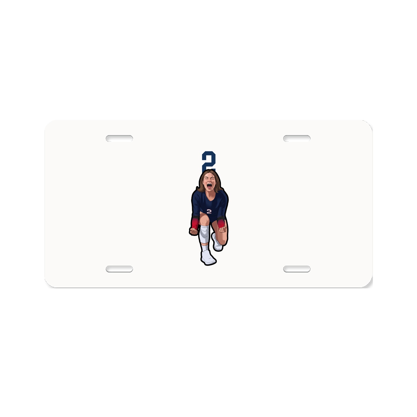 License Plate — Number Top in Classic