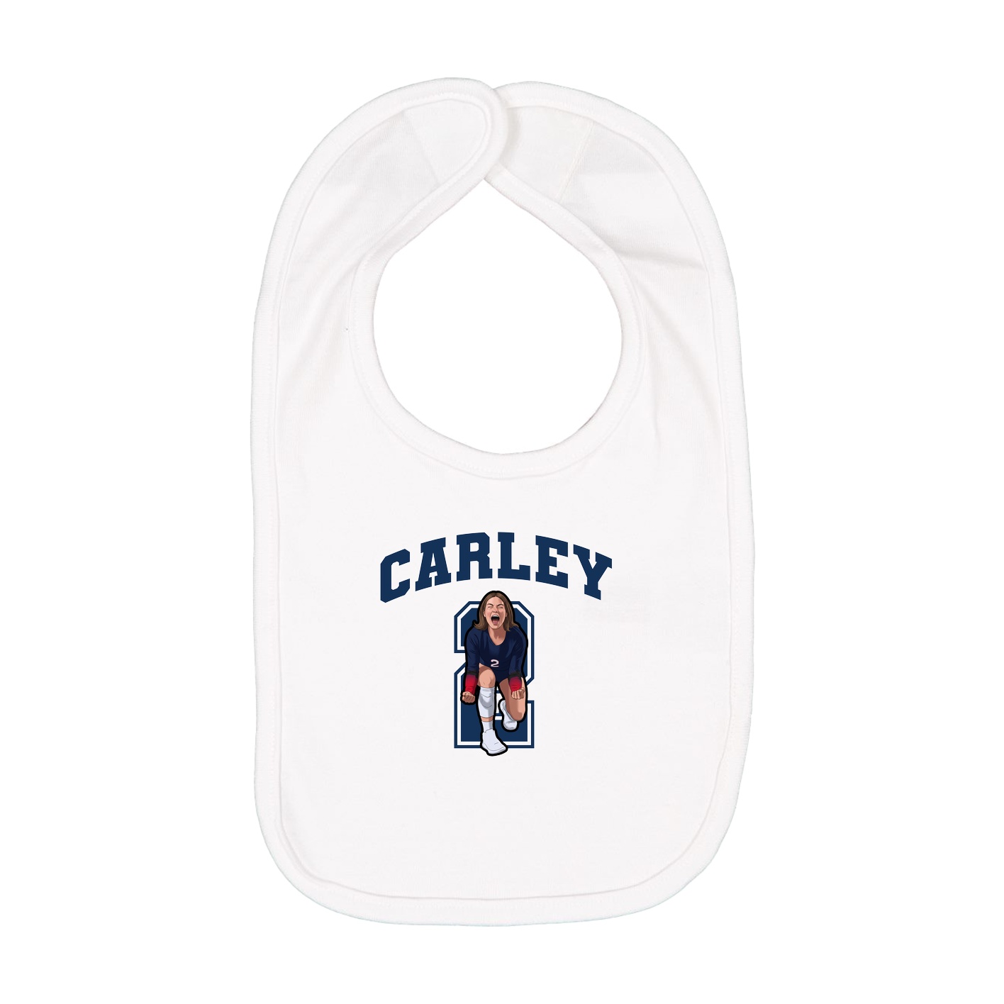 Infant Bib — Number in White
