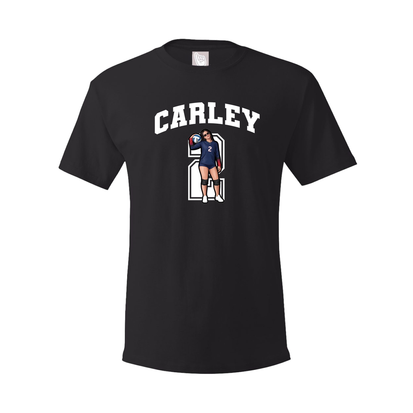 Youth Tee — Number in Black