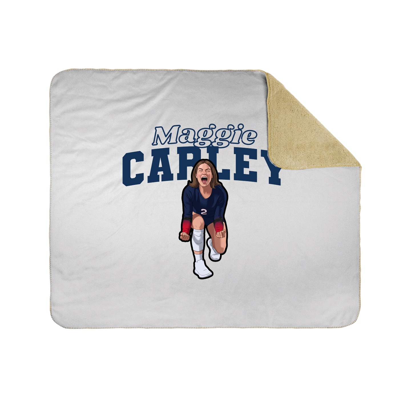 Throw Blanket — Name Arch in White