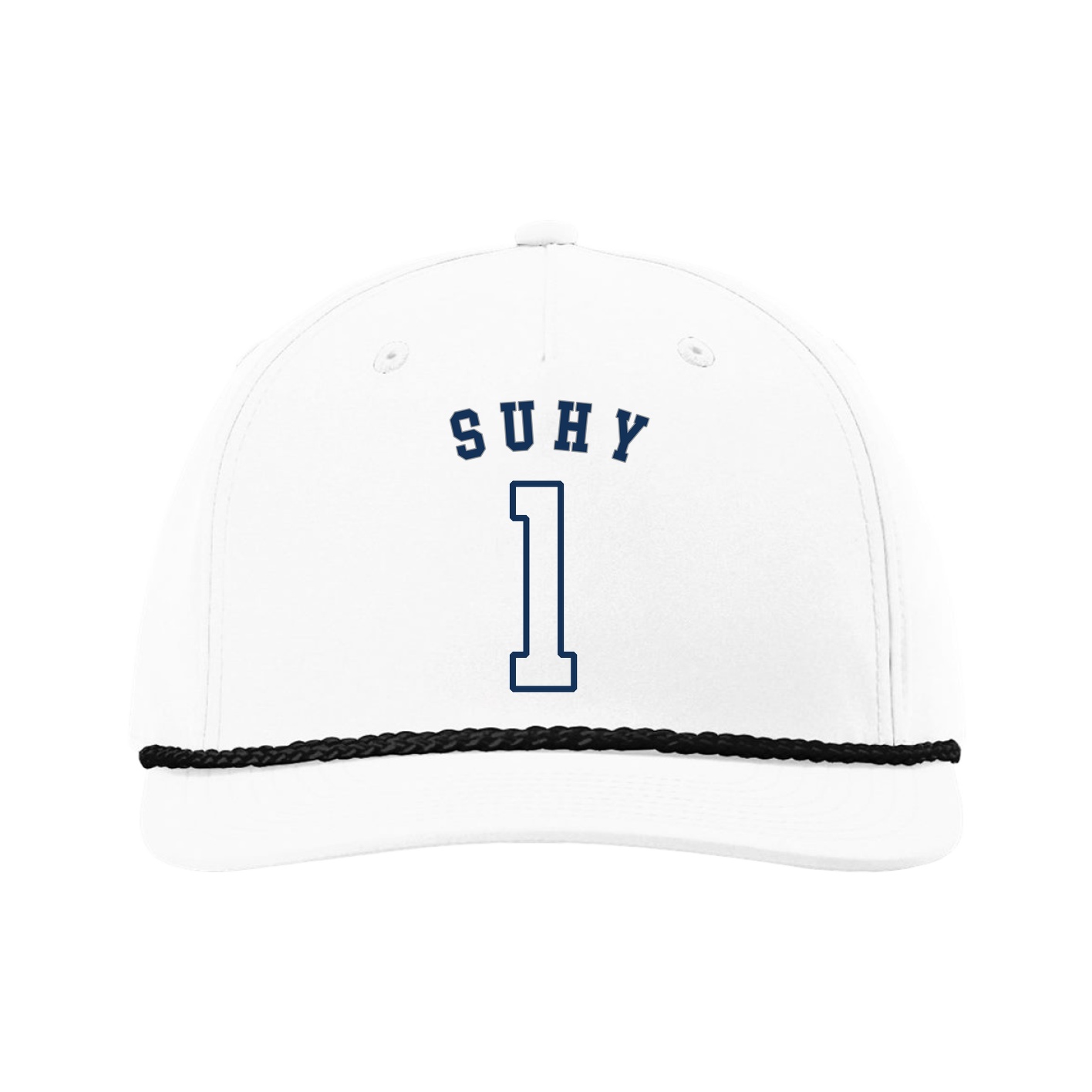 Five-Panel Classic Rope Cap — Shirsey Arch in White
