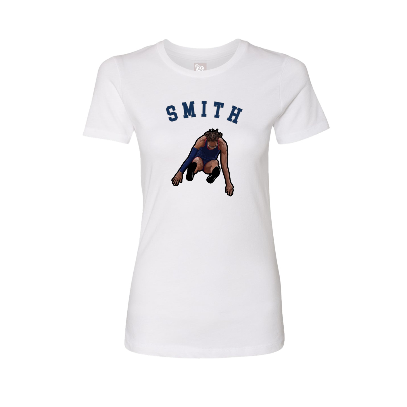 Fitted Women's Tee — Shirsey Arch in White