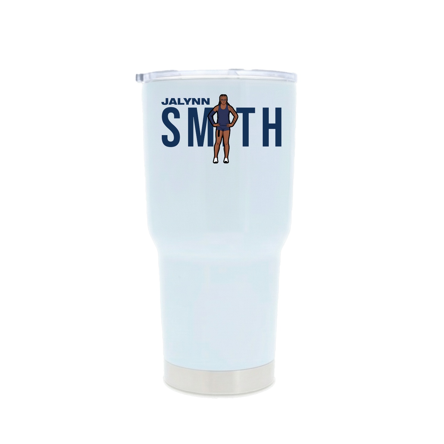 30oz Stainless Steel Tumbler — Player Name in White