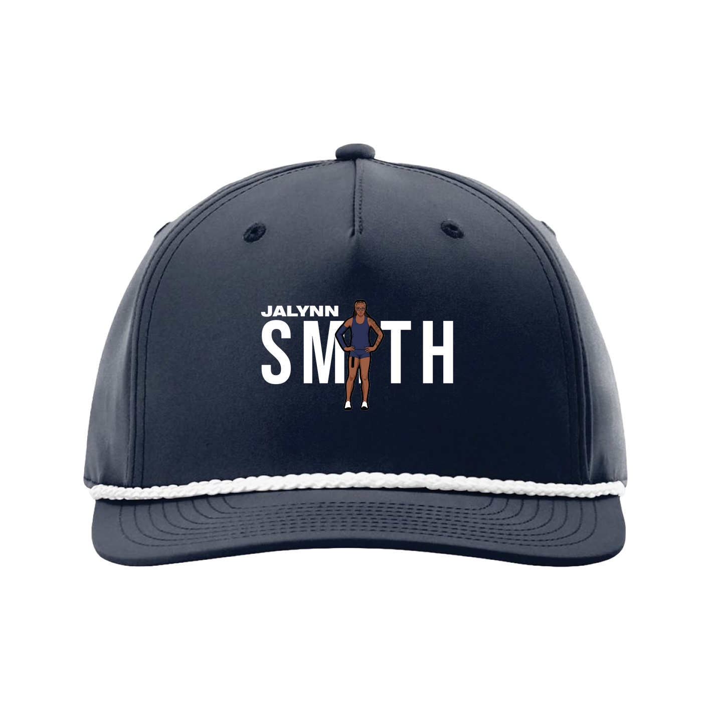Five-Panel Classic Rope Cap — Player Name in Navy